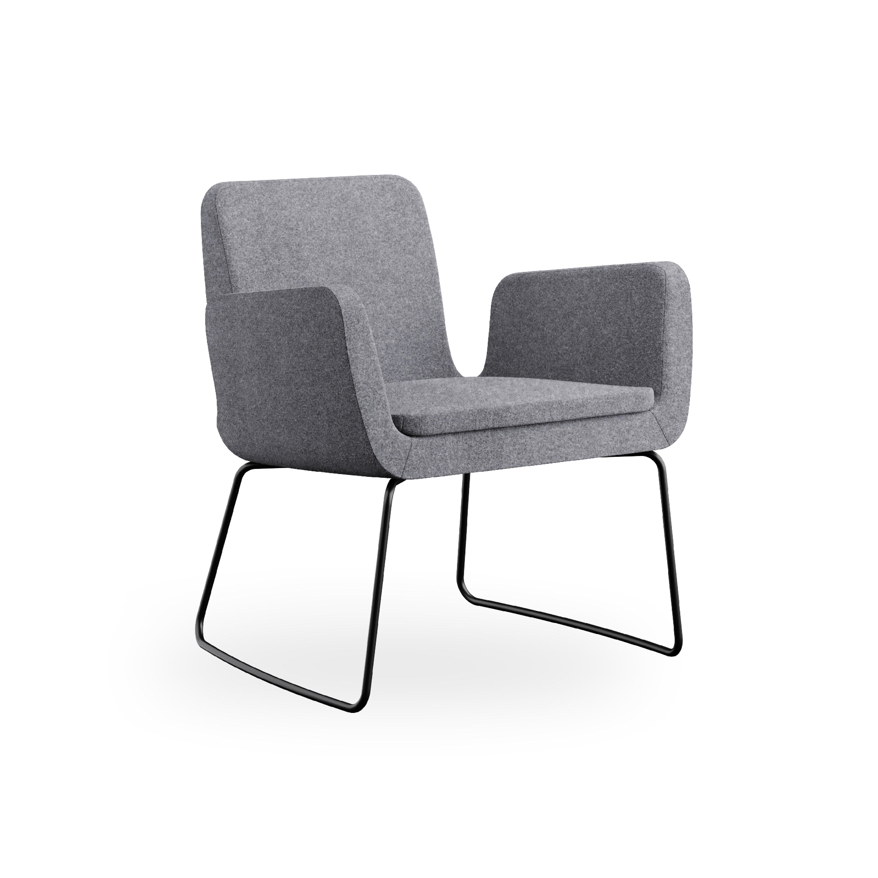 Mostrar el producto sofie - Lounge chair, sled metal base black del fabricante Rossin srl