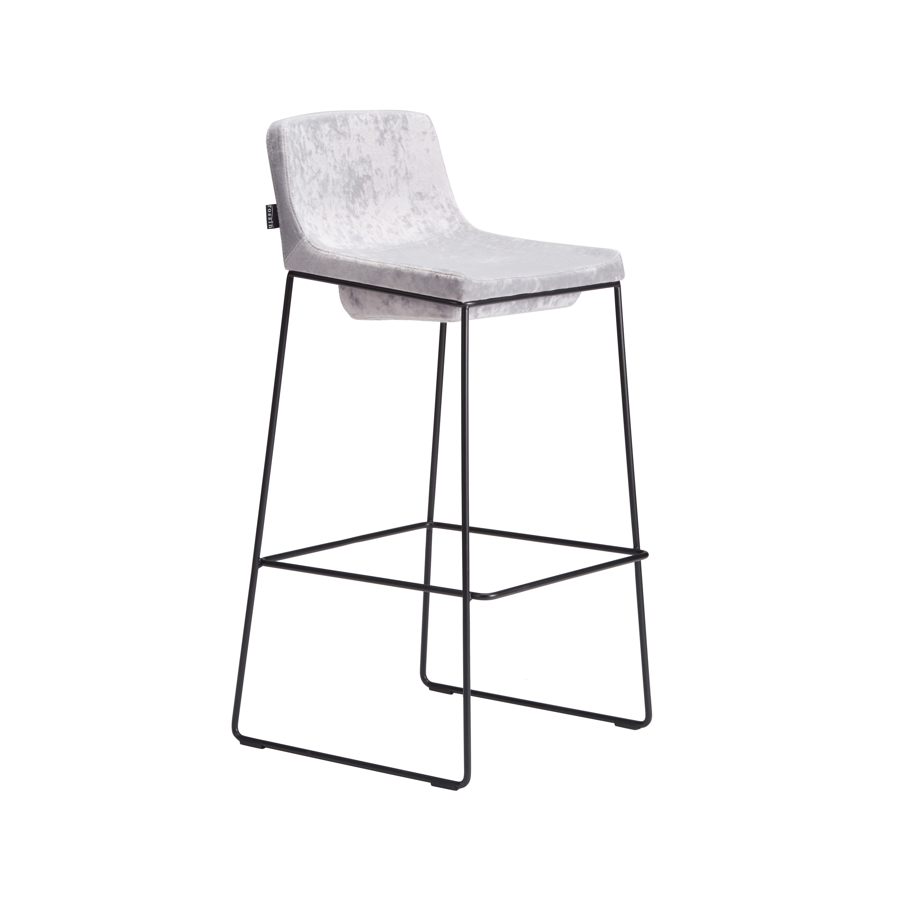 Mostrar el producto tonic metal - Barstool with high backrest, sled pedestal varnished black del fabricante Rossin srl