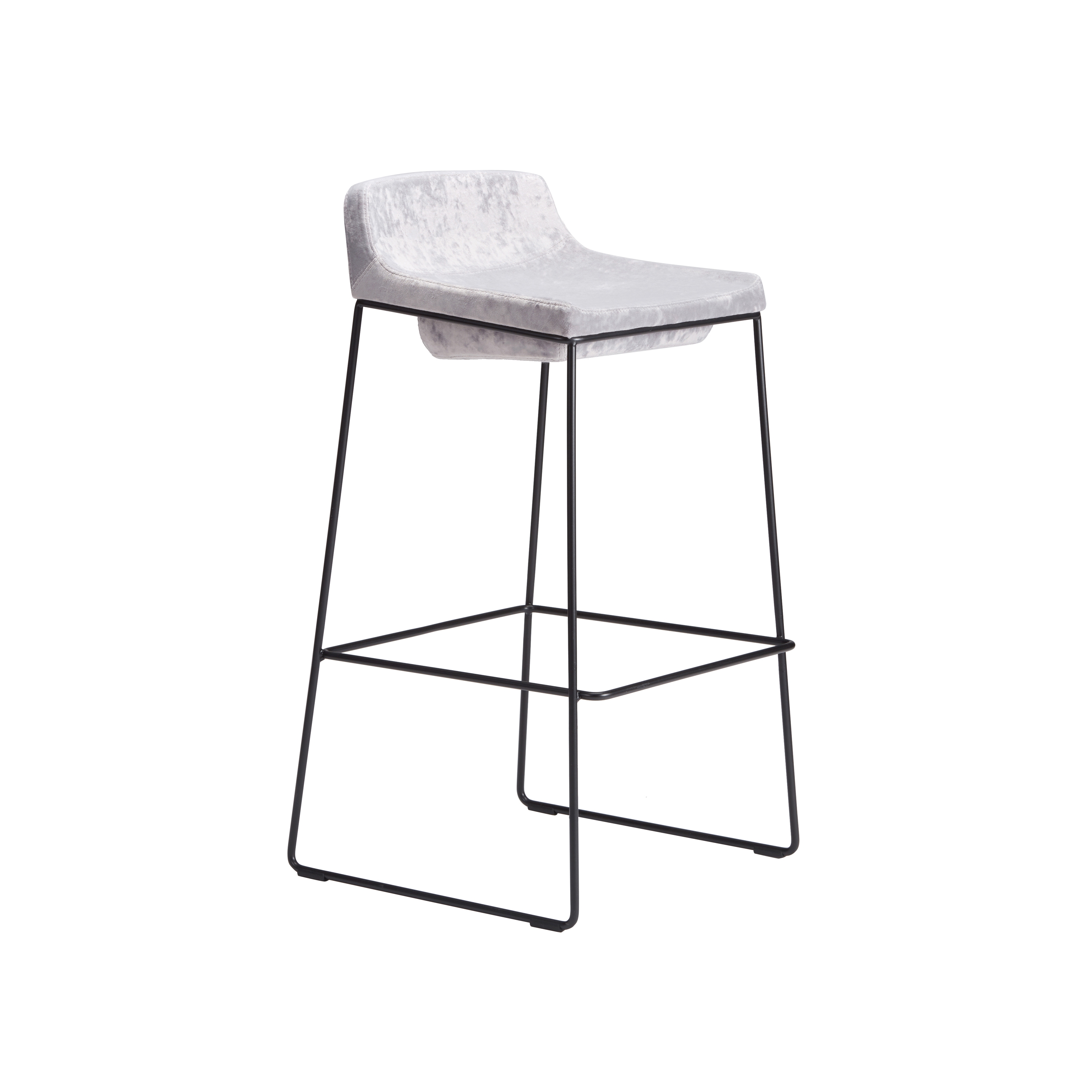 Produkt tonic metal - Barhocker mit Rücken nieder,Kufengestell schwarz lackiert des Herstellers Rossin srl anzeigen