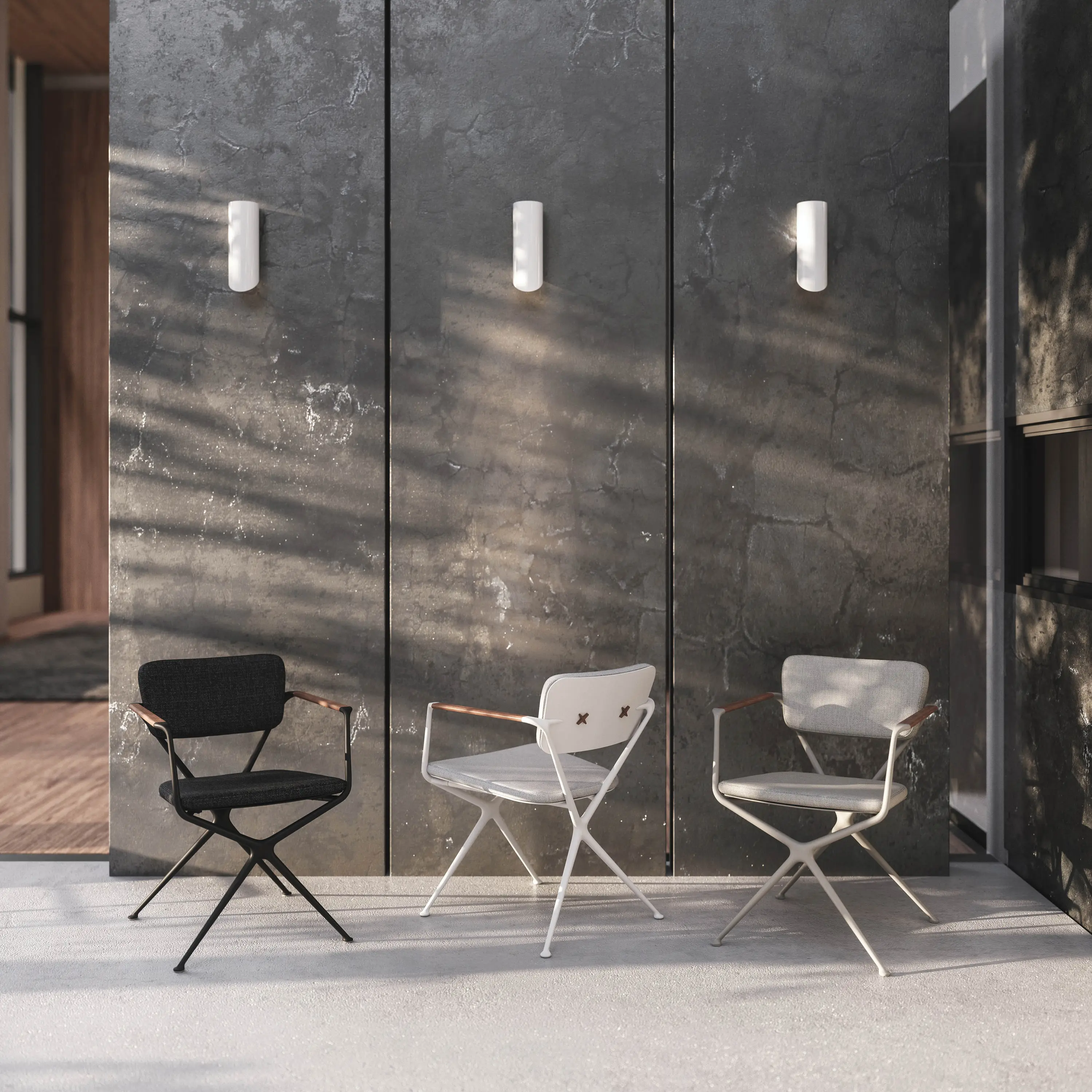 Royal Botania - Exes table 160cm round coated aluminium & teak top