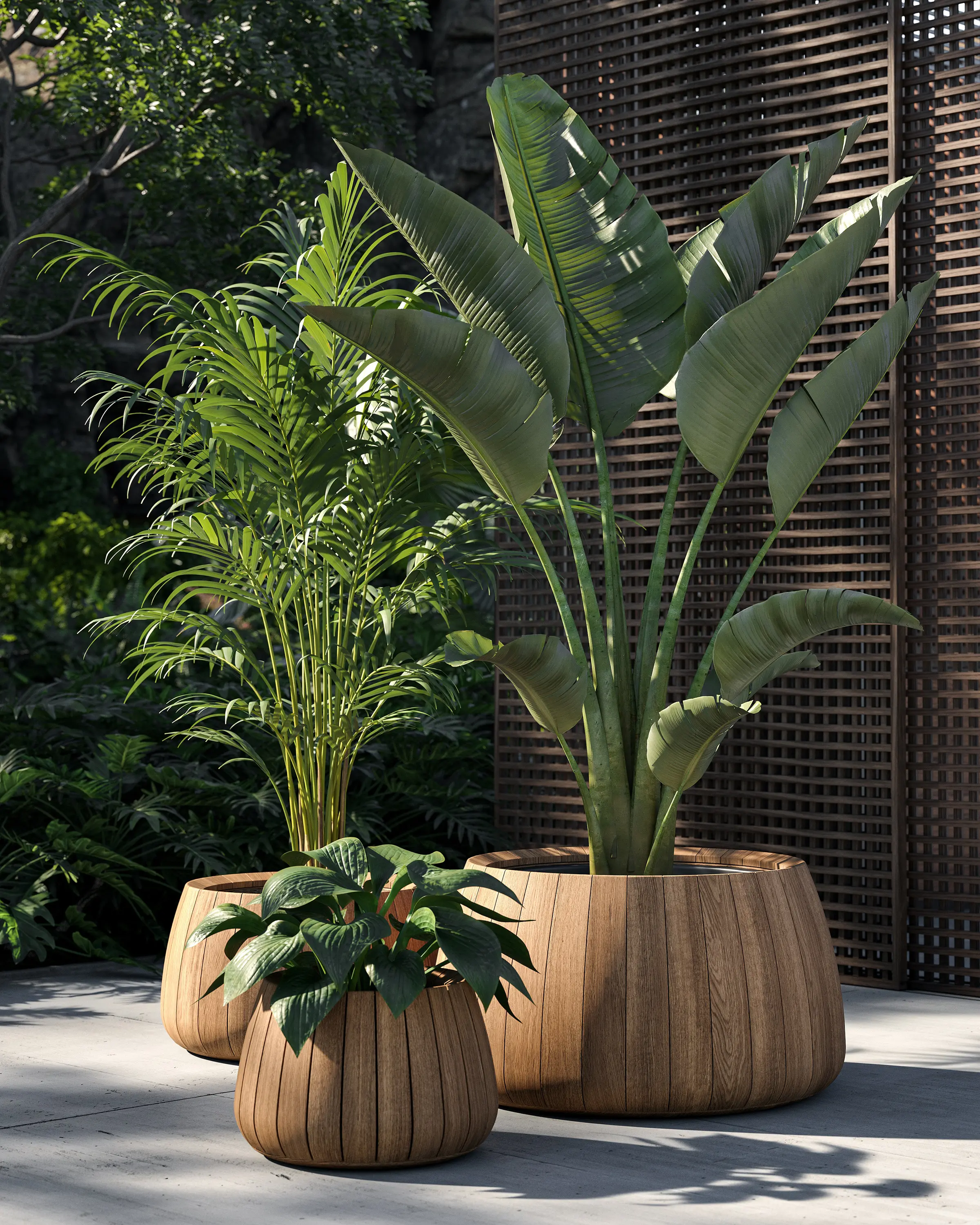 Royal Botania - Bariq teak planter Ø90