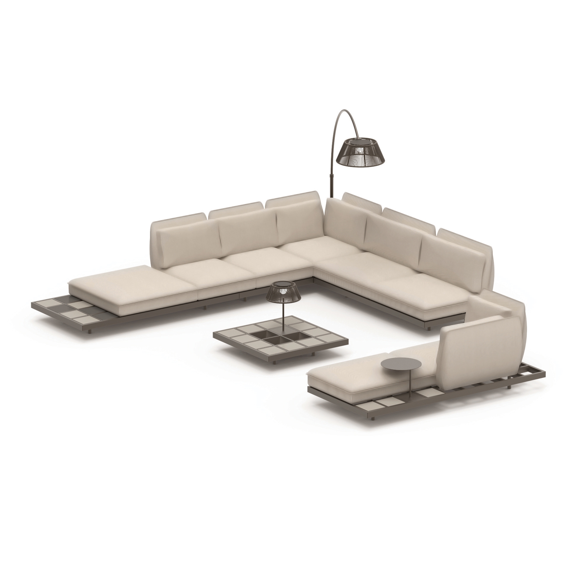 Display product Mozaix modular lounge from manufacturer Royal Botania