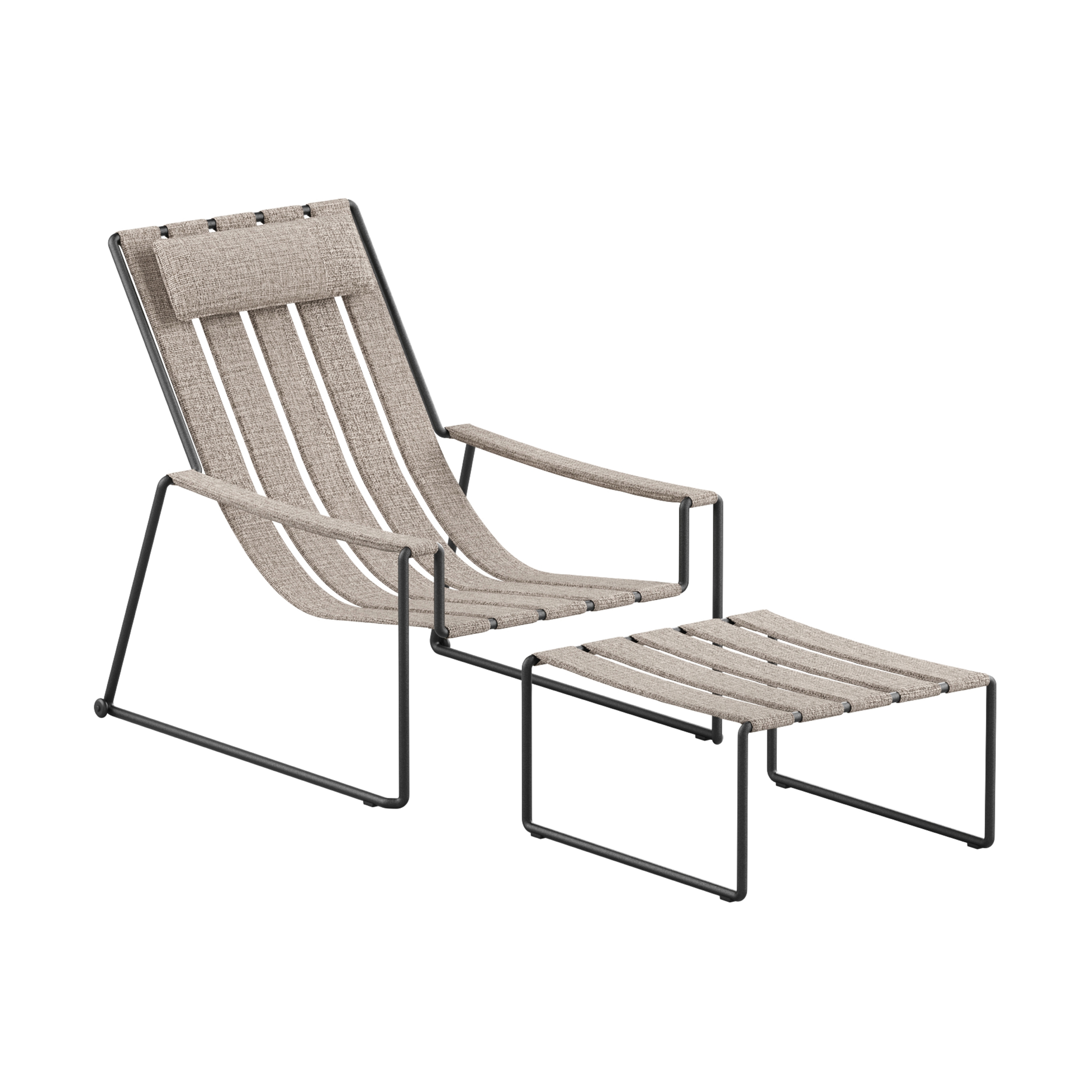 Display product Strappy lounger from manufacturer Royal Botania