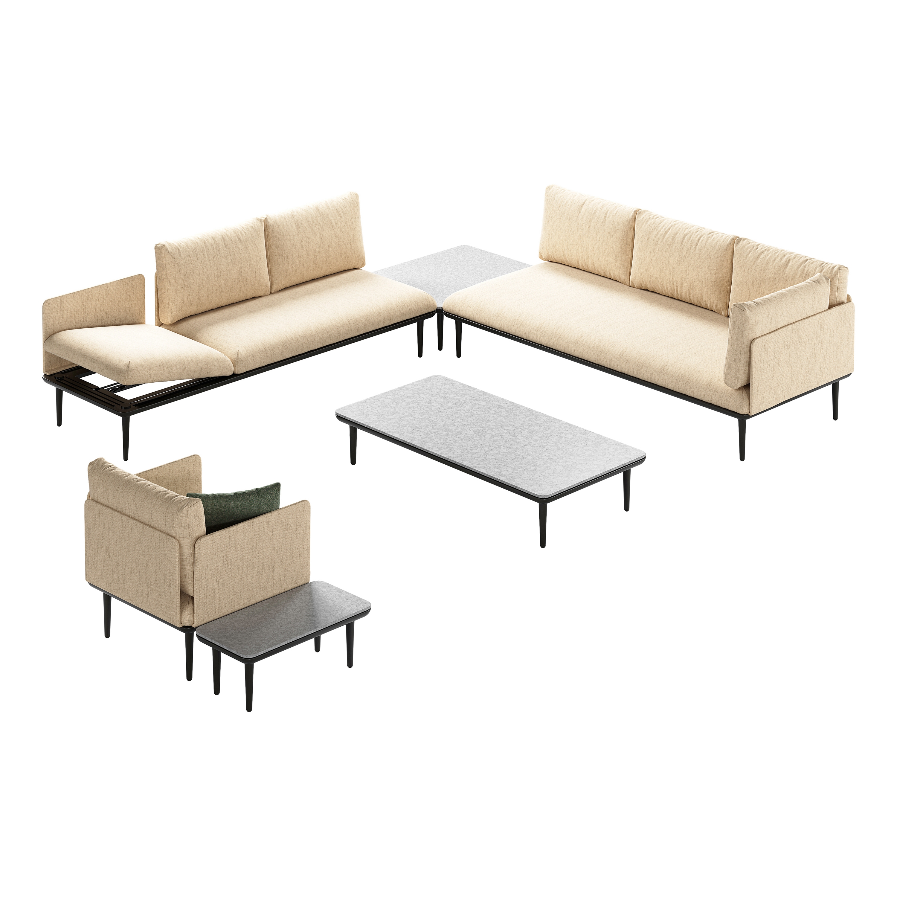 Mostra il prodotto Styletto Lounge Set 6 del produttore Royal Botania