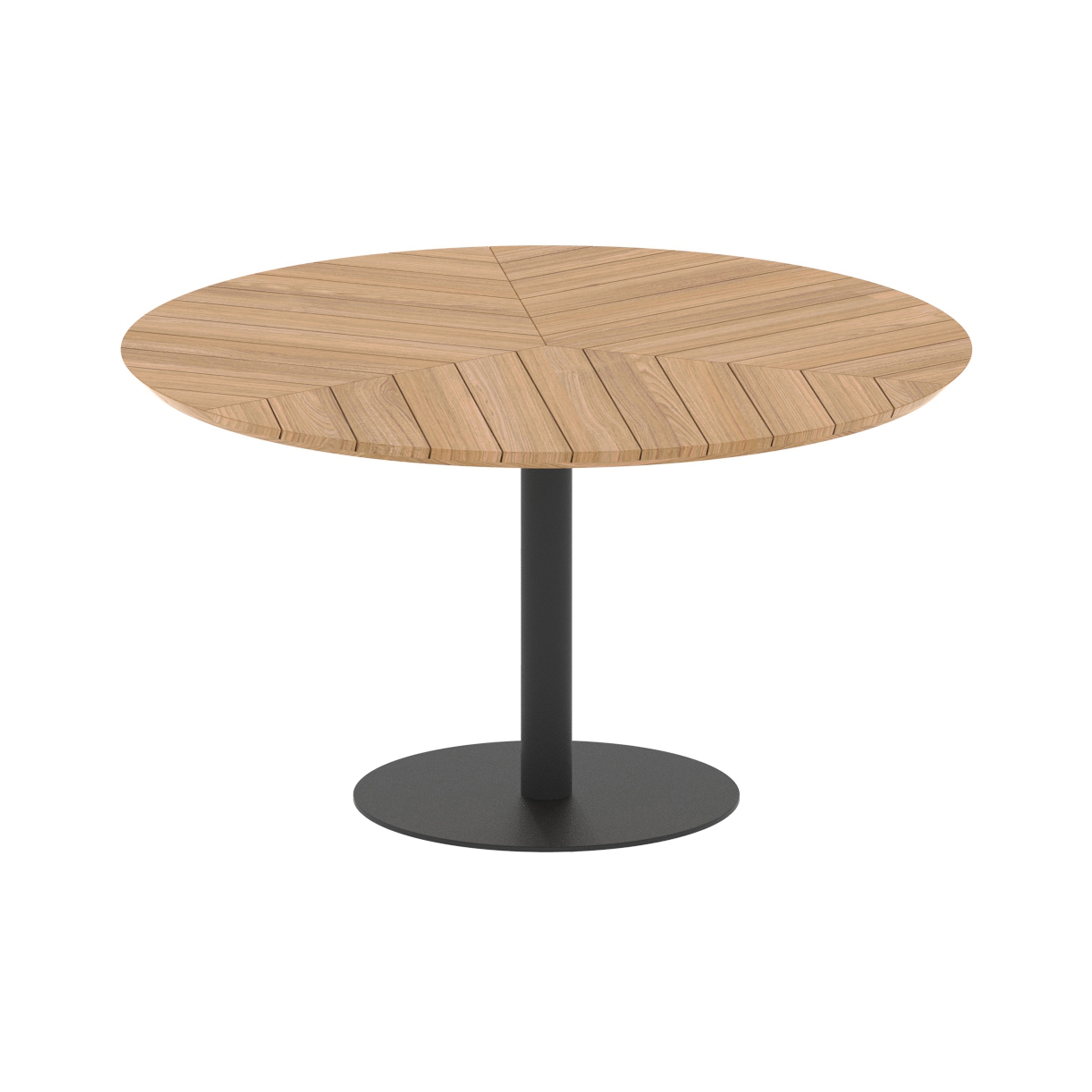 Display product Butler round table 120 low dining teak top from manufacturer Royal Botania