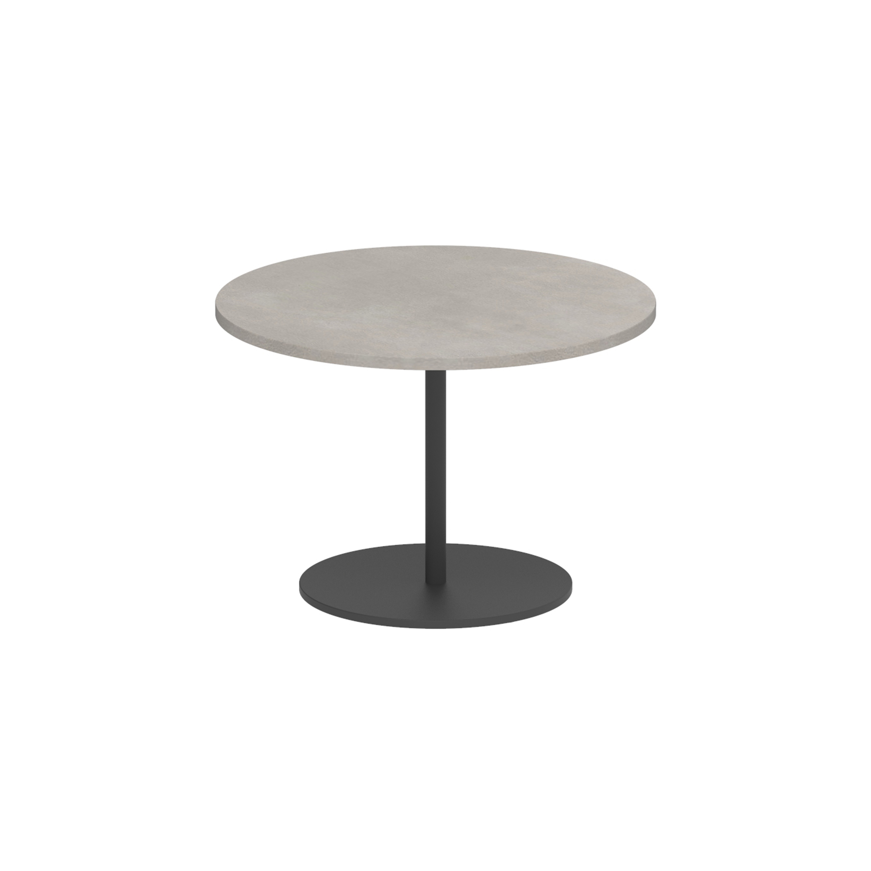 Butler side table 40cm round coated stainless steel & ceramic top