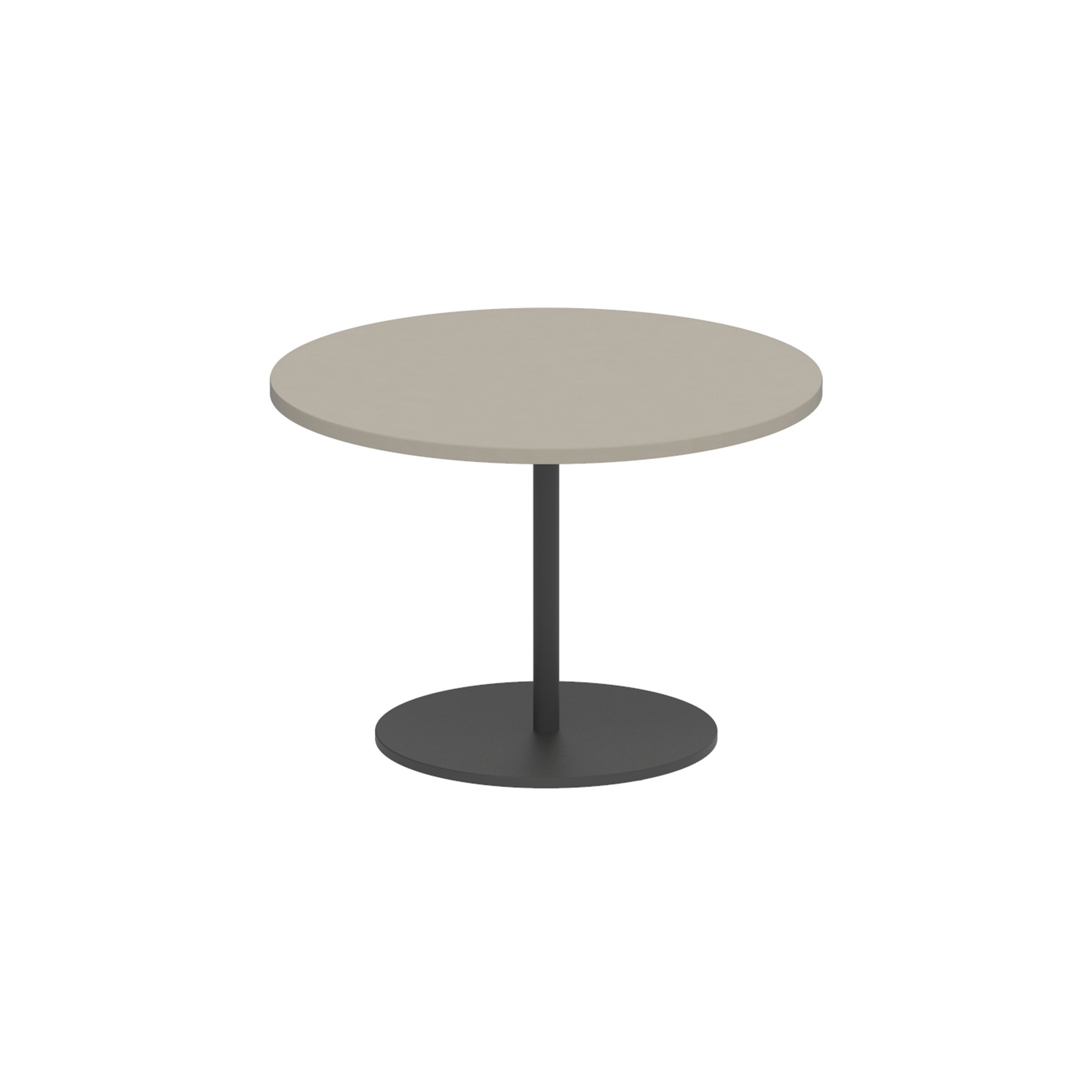 Butler side table 40cm round coated stainless steel & ceramic top
