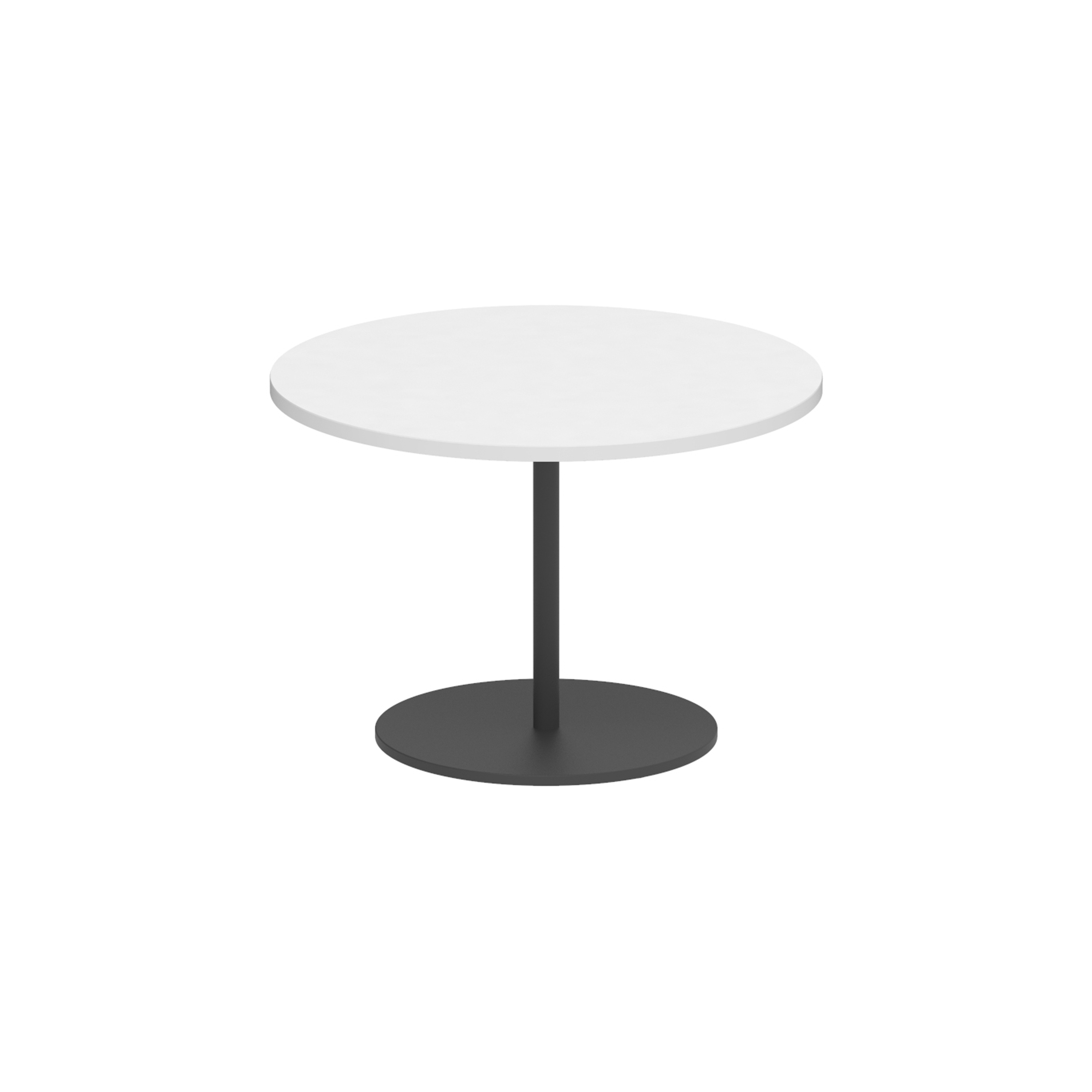 Butler side table 40cm round coated stainless steel & ceramic top