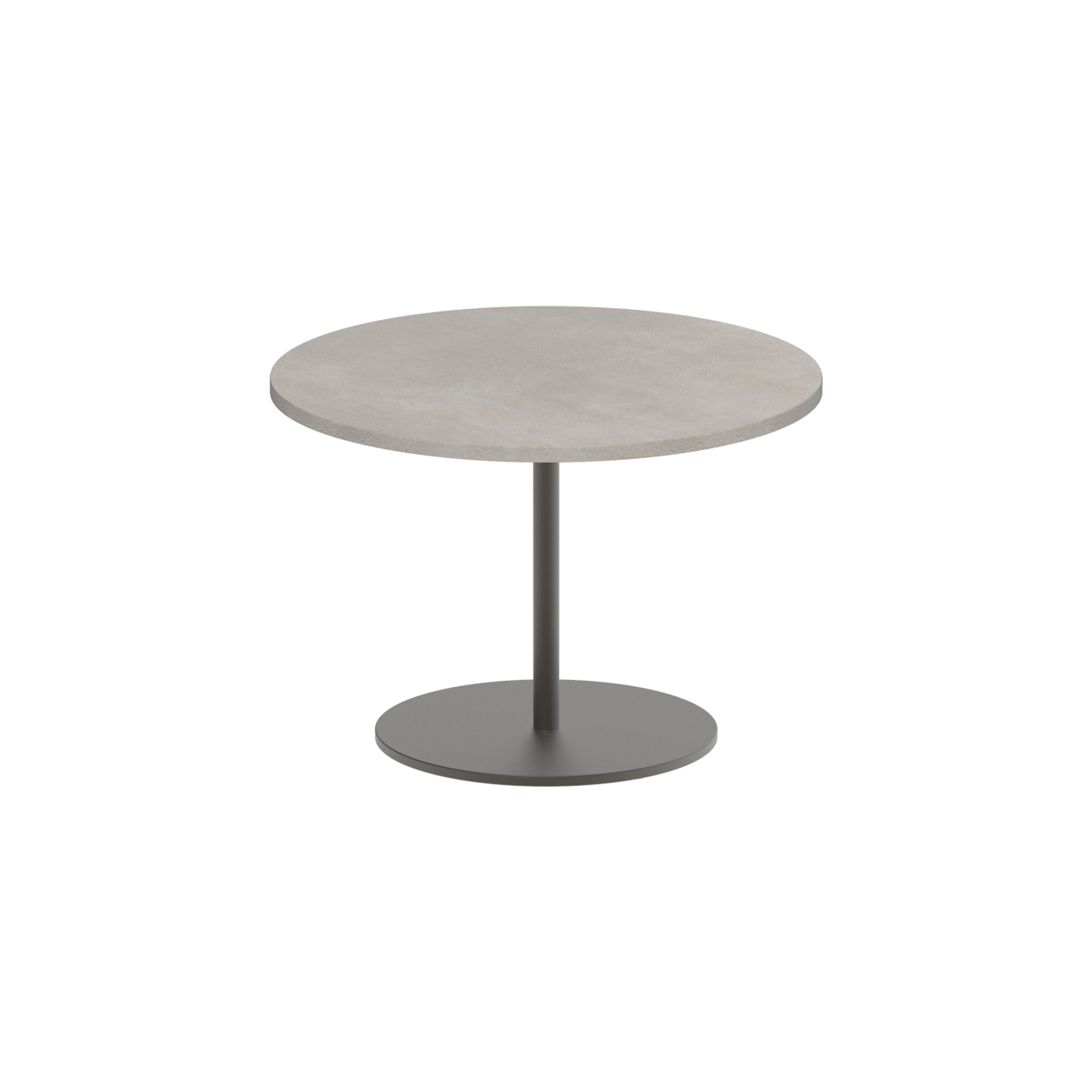 Butler side table 40cm round coated stainless steel & ceramic top