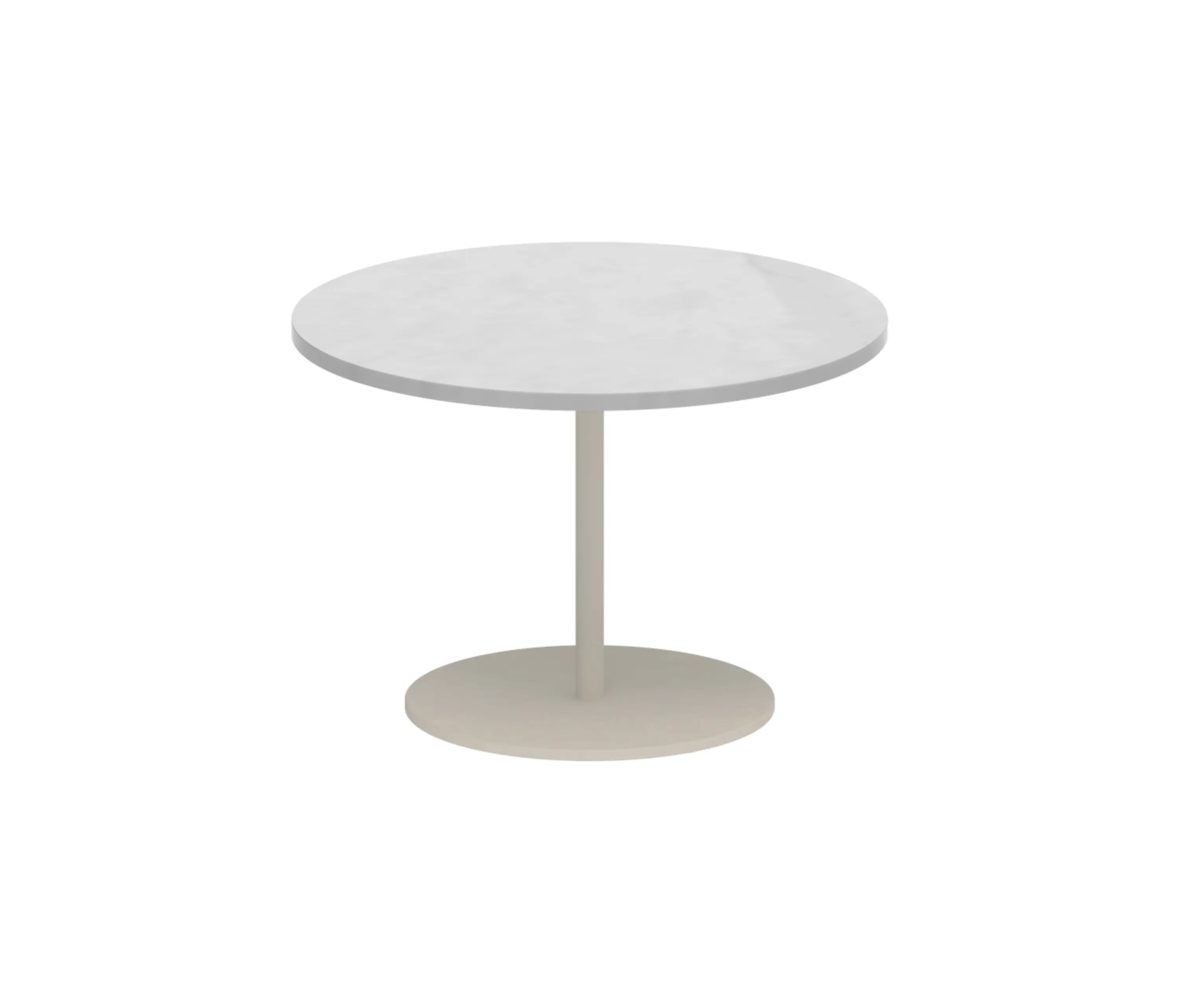 Royal Botania - Butler side table 40cm round coated stainless steel & ceramic top