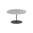 Butler side table 60cm round coated stainless steel & ceramic top