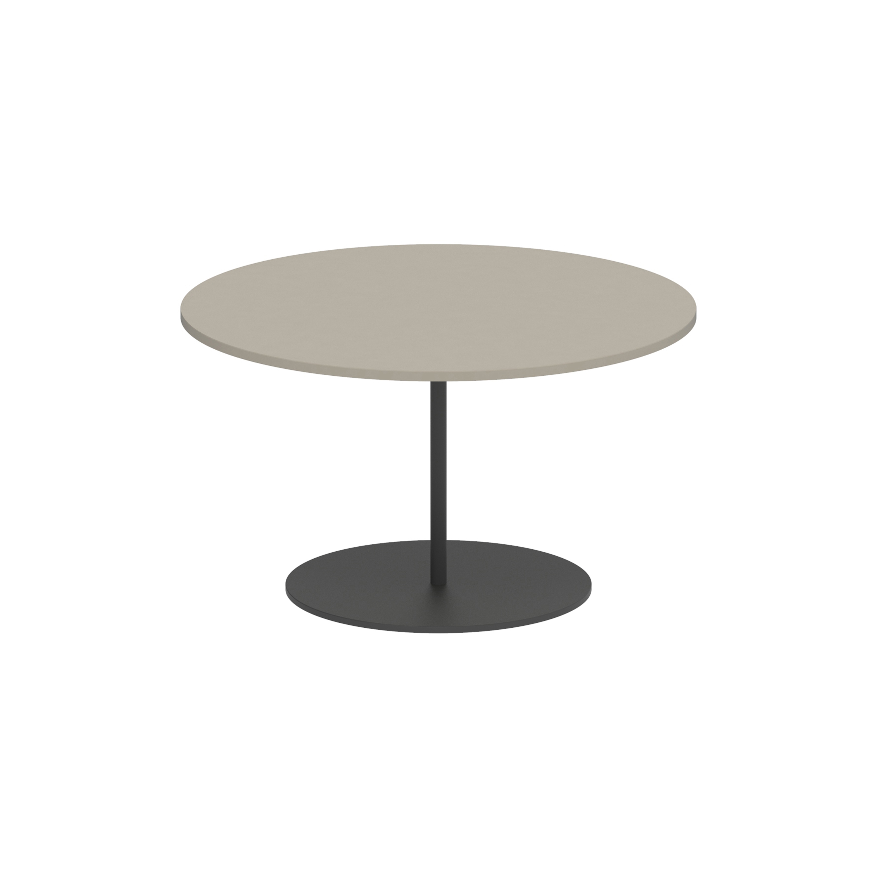 Butler side table 60cm round coated stainless steel & ceramic top