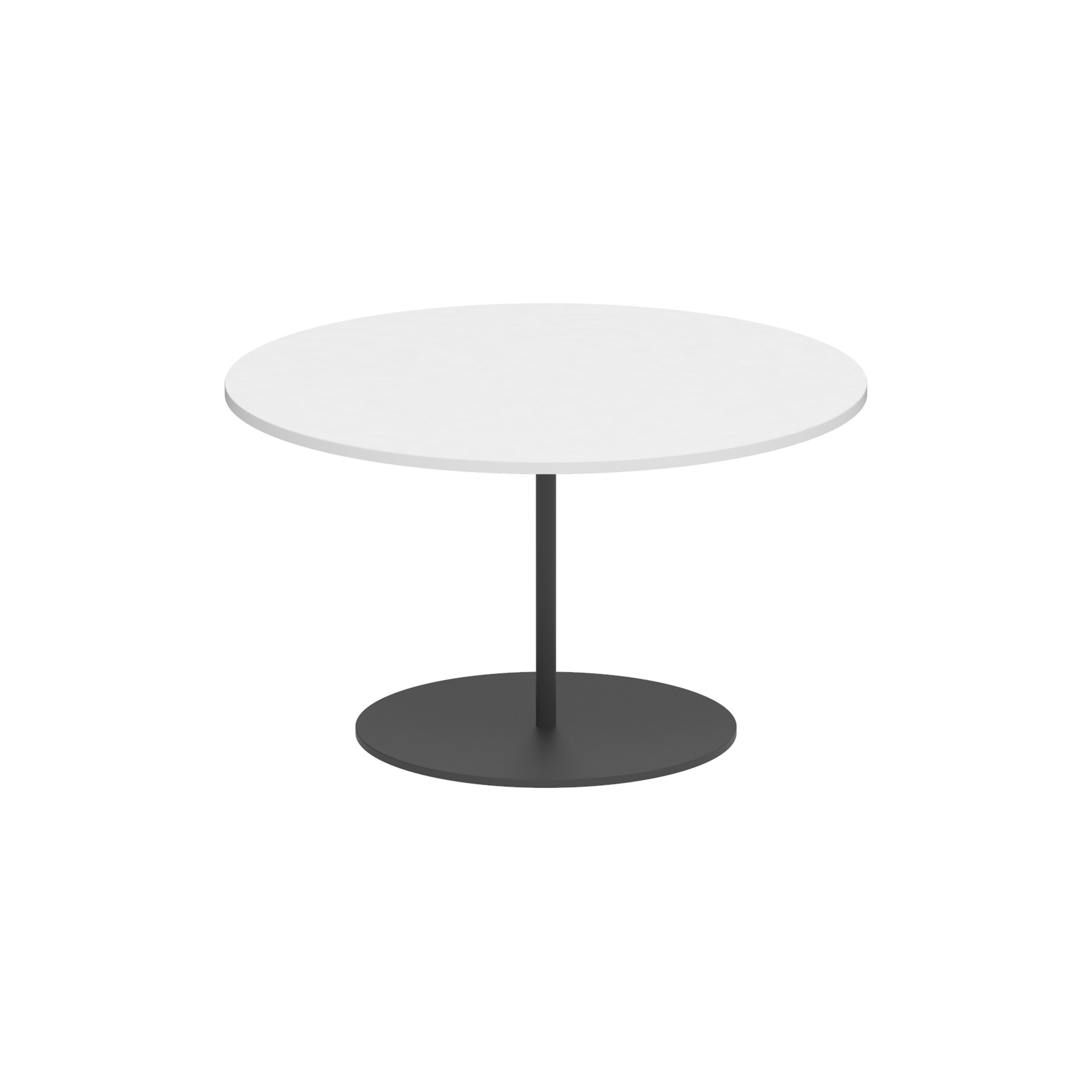 Butler side table 60cm round coated stainless steel & ceramic top