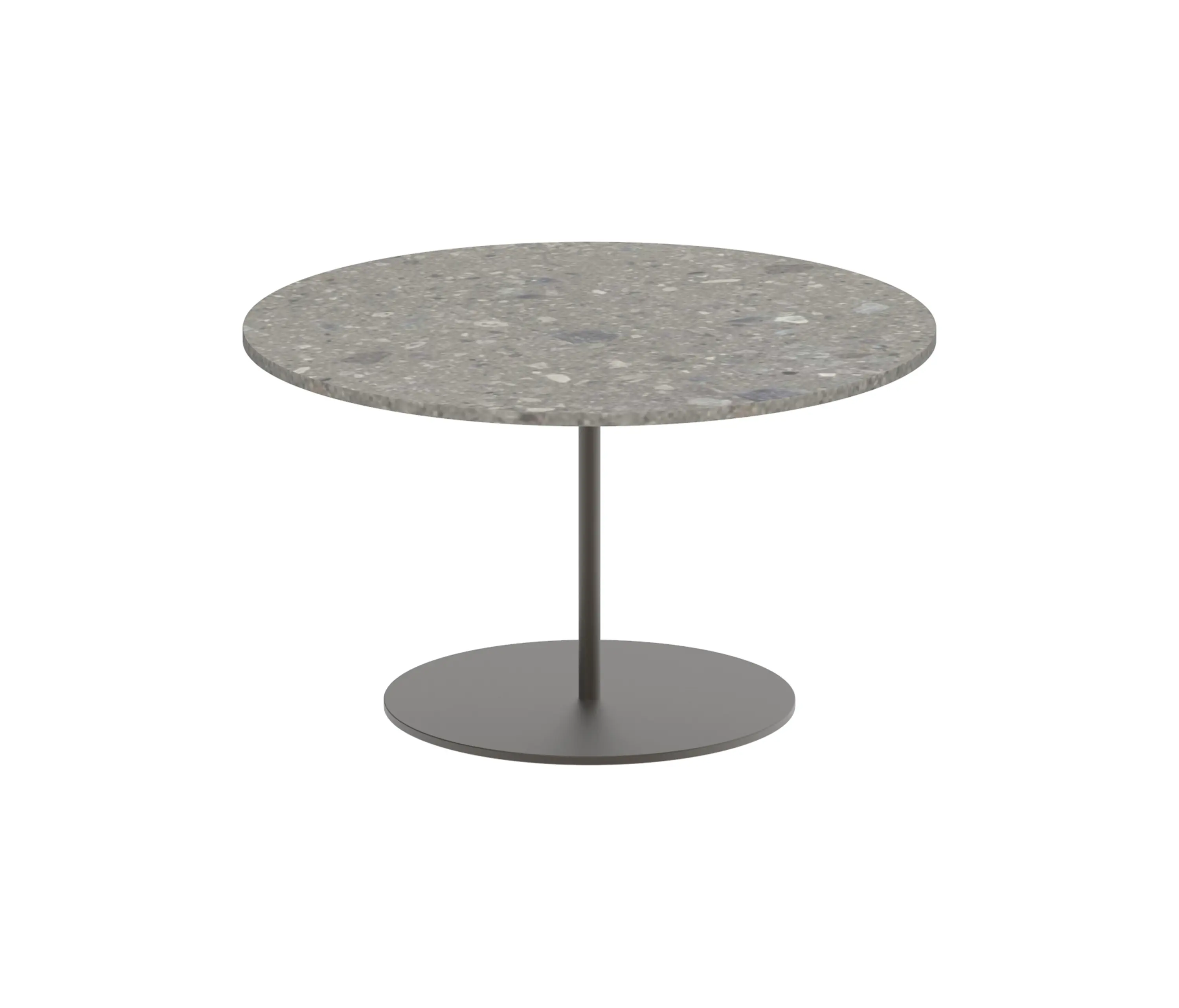 Royal Botania - Butler side table 60cm round coated stainless steel & ceramic top