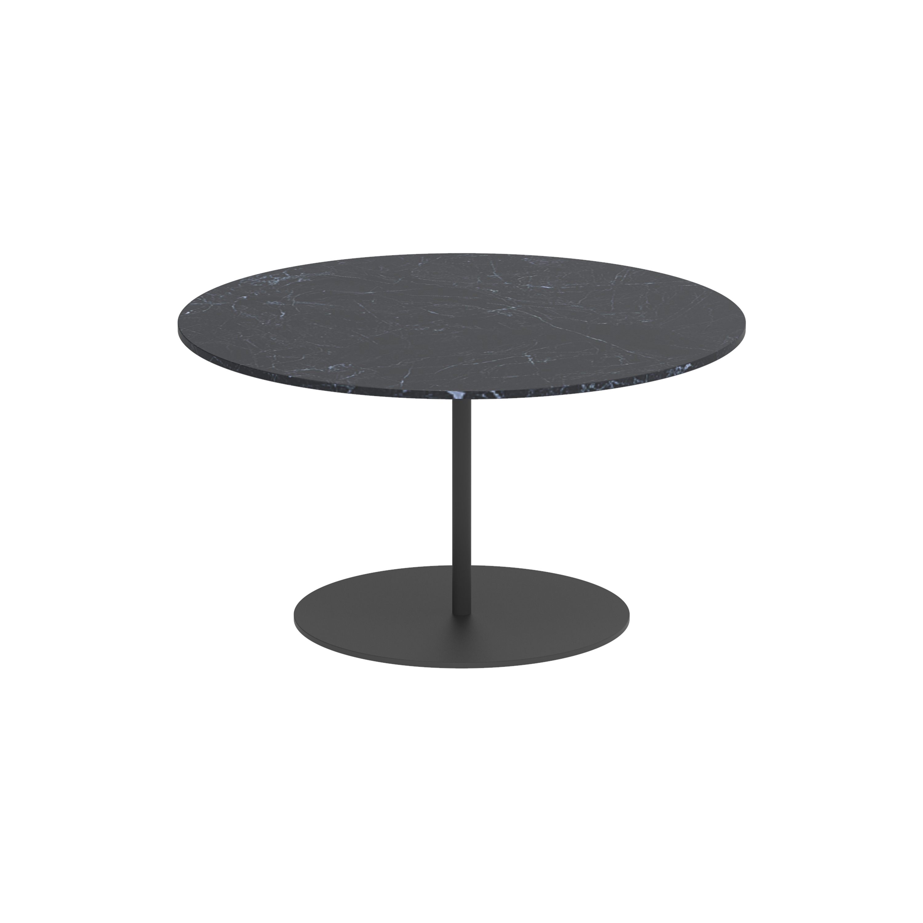 Display product Butler side table high 75cm round coated stainless steel & ceramic top from manufacturer Royal Botania