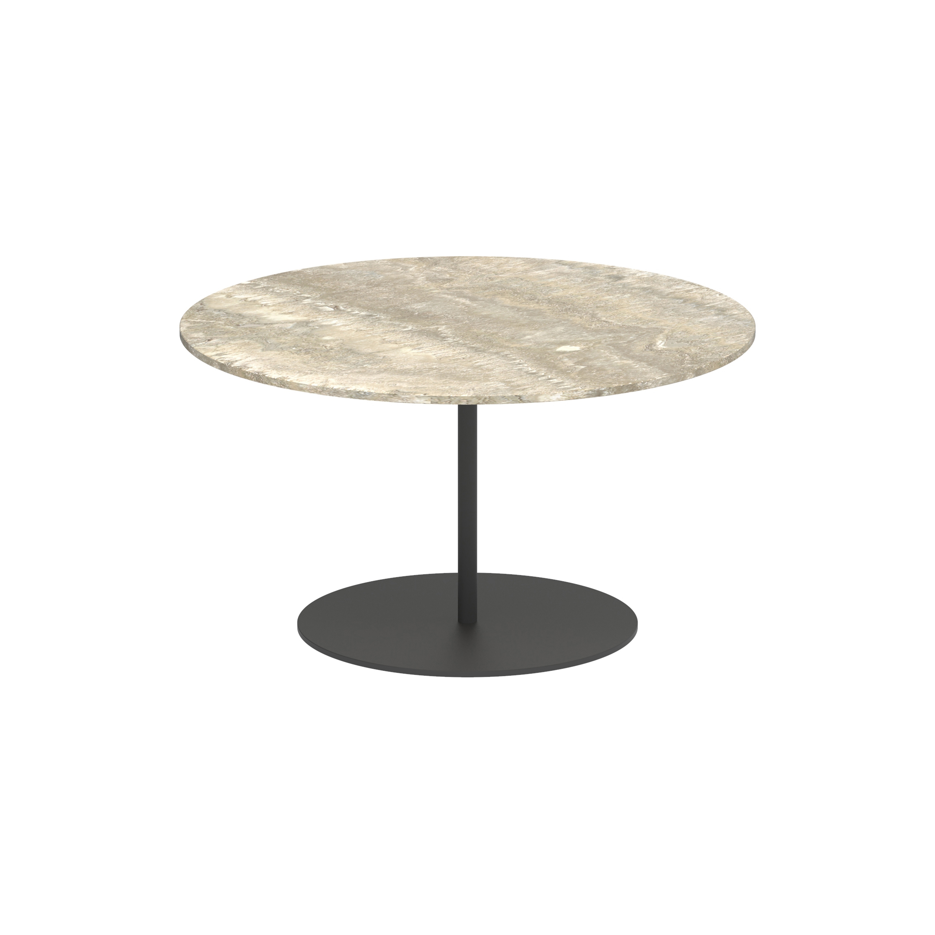 Afficher le produit Butler side table high 75cm round coated stainless steel & ceramic top du fabricant Royal Botania