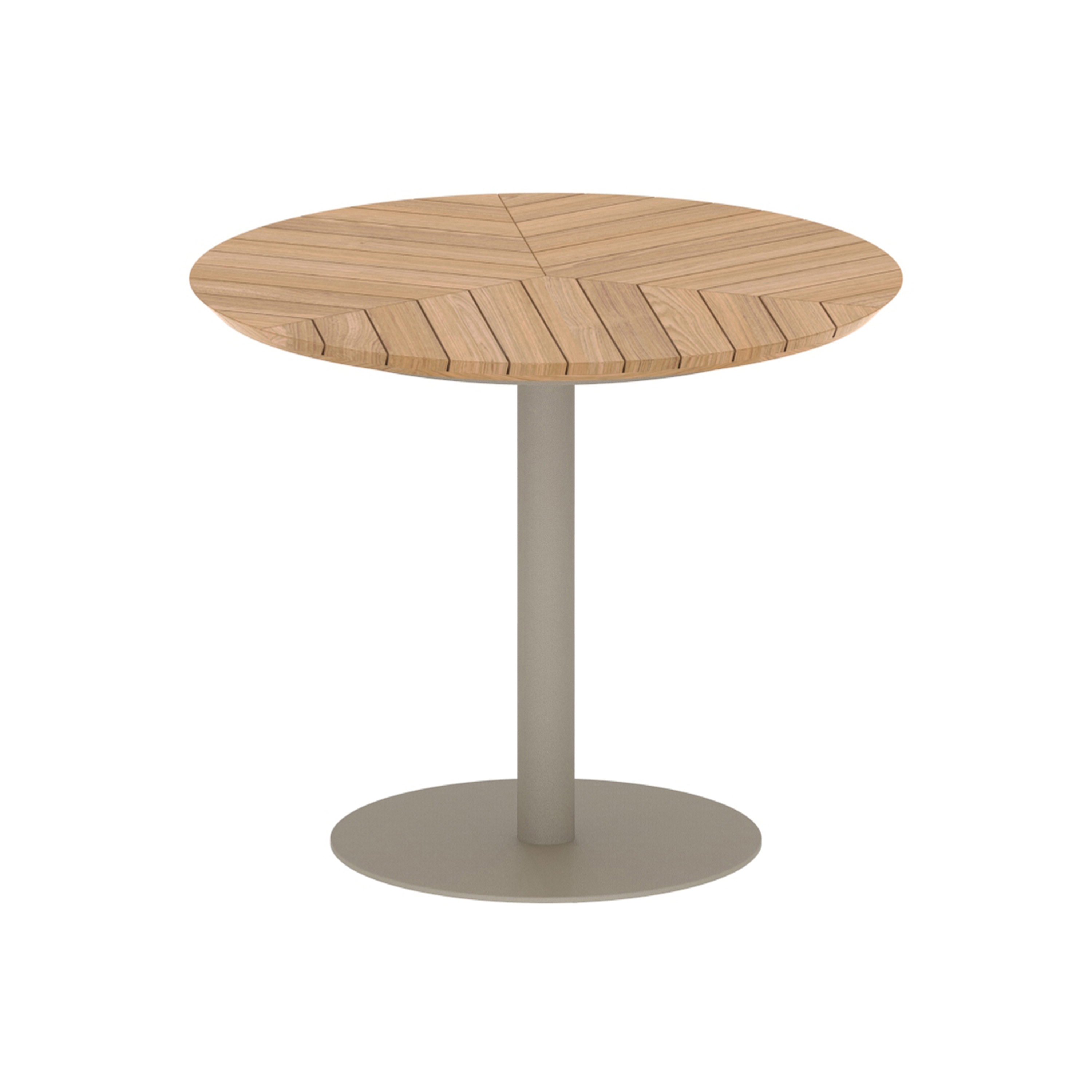 Display product Butler round table 90 standard dining teak top from manufacturer Royal Botania