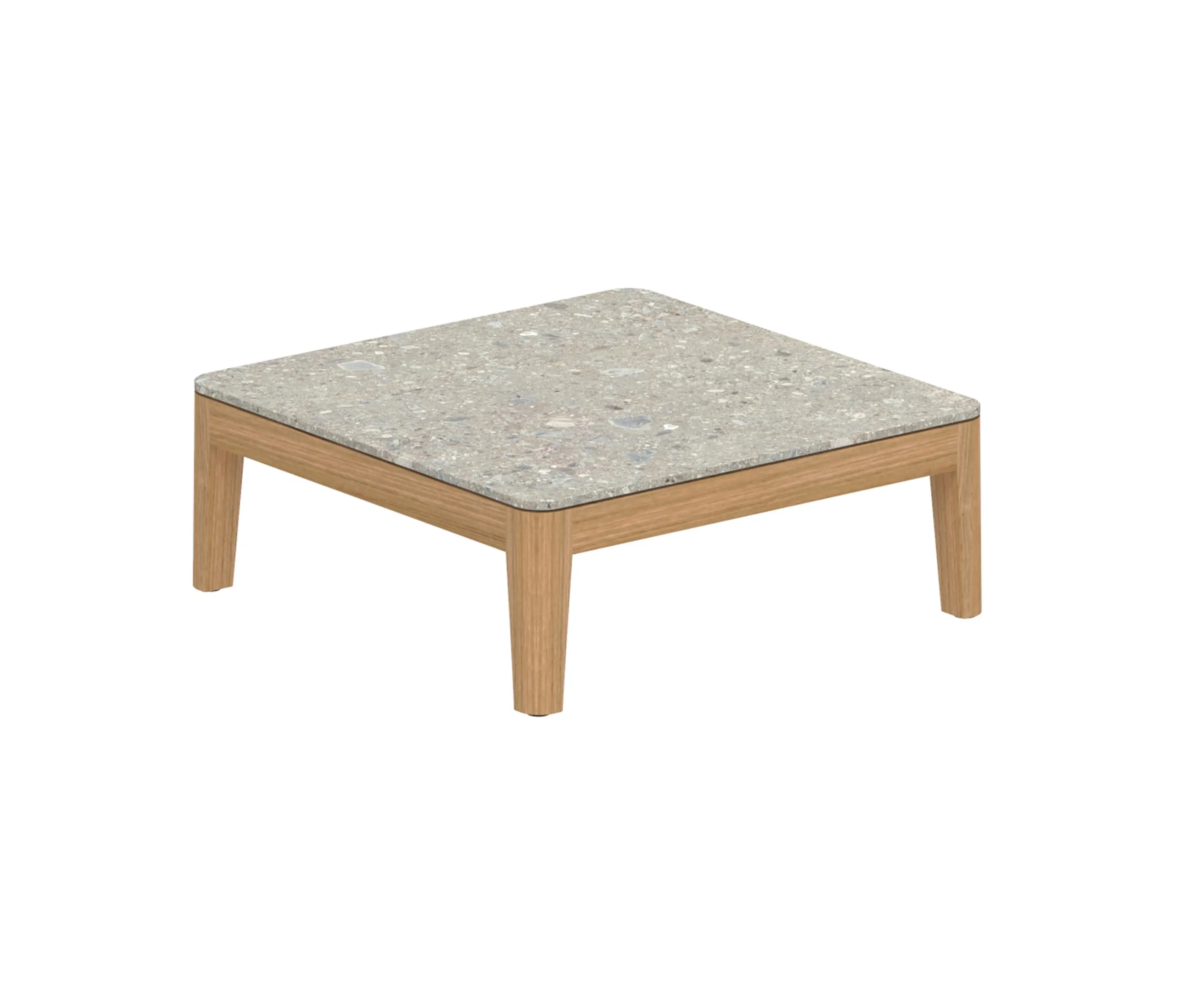 Royal Botania - Calypso Lounge teak table 72x72 cm with ceramic top