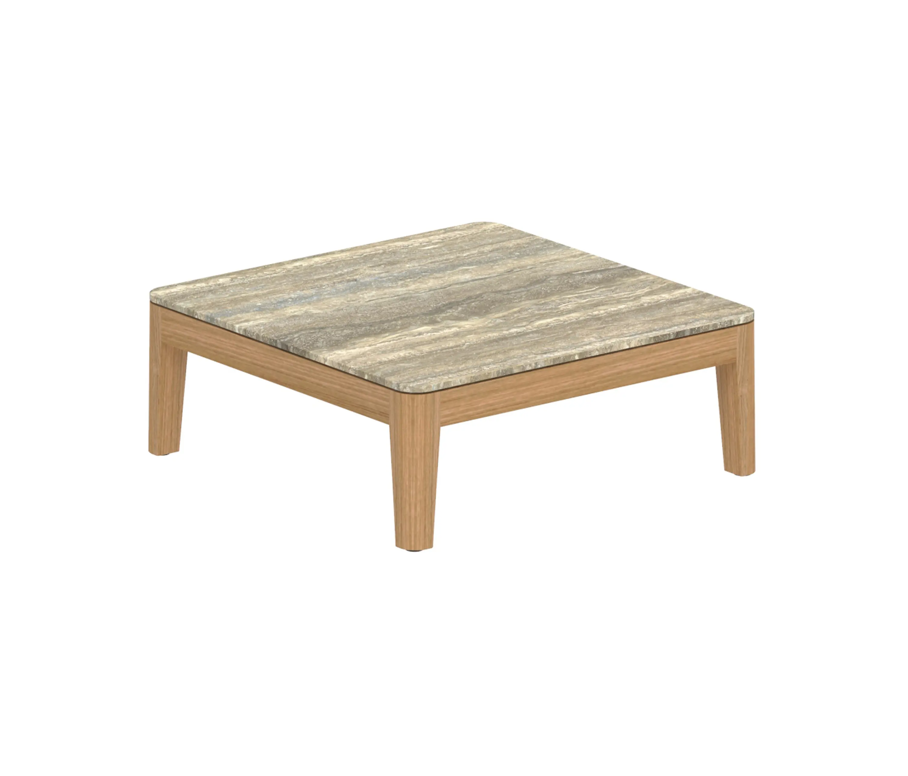 Royal Botania - Calypso Lounge teak table 72x72 cm with ceramic top