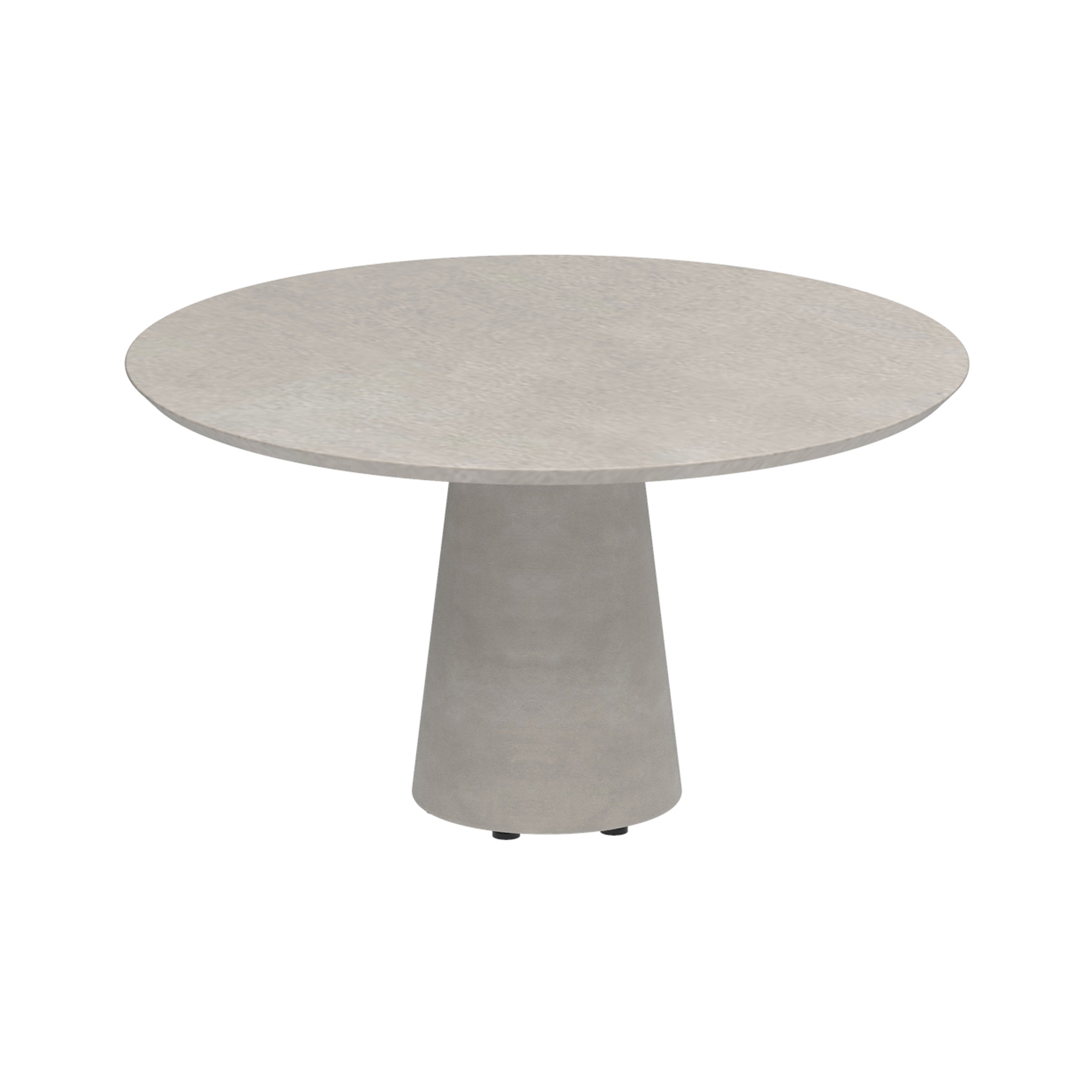 Conix table 120cm round low dining concrete