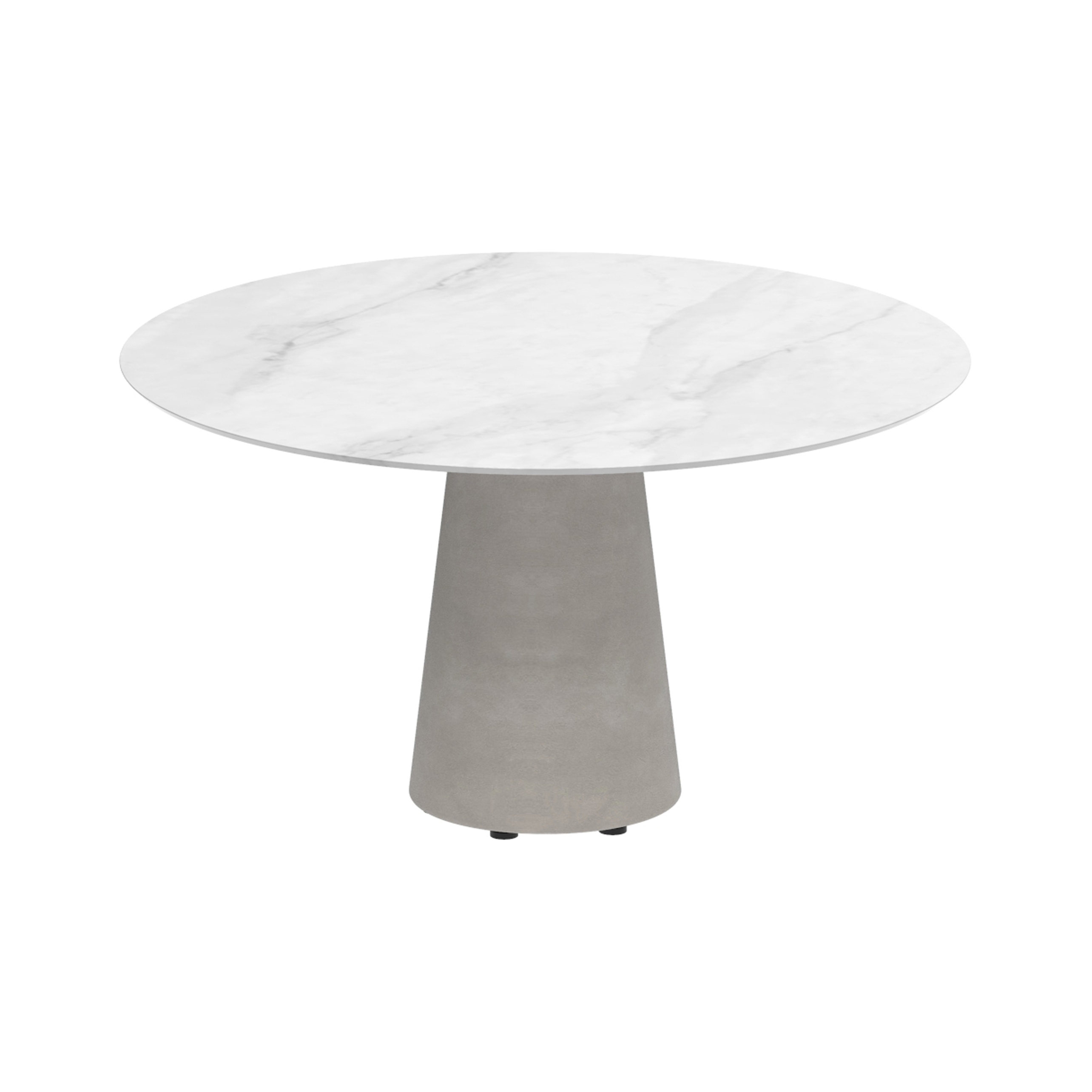 Conix table 120cm round low dining concrete