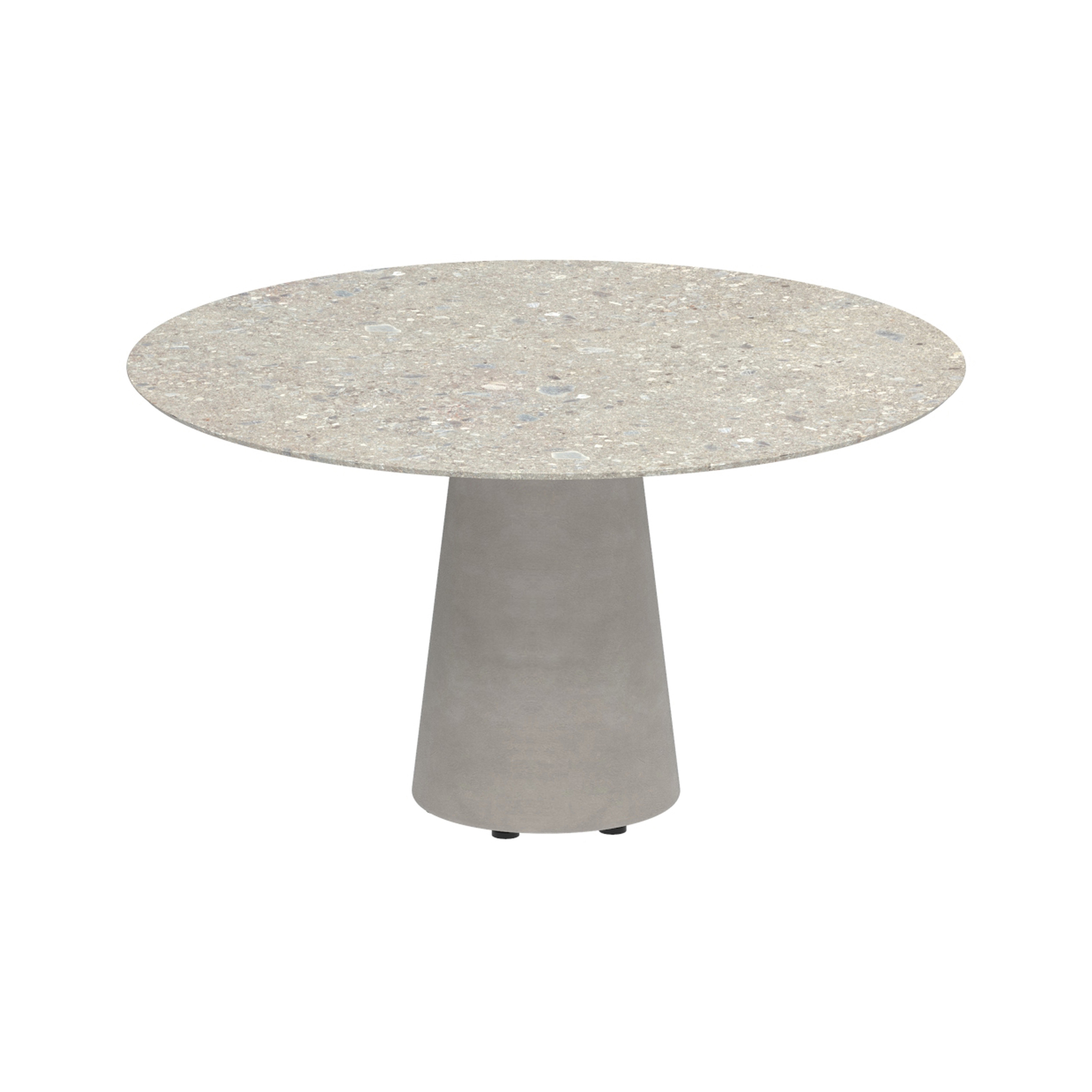 Display product Conix table 120cm round low dining concrete from manufacturer Royal Botania