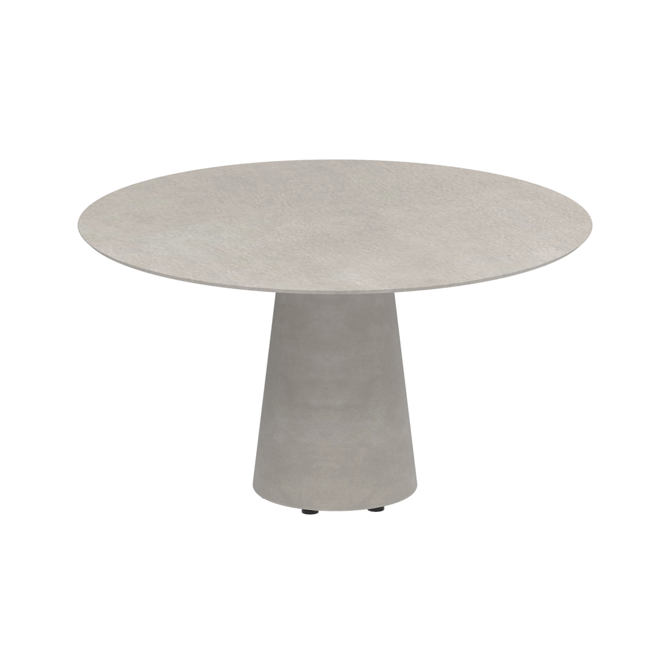Conix table 120cm round low dining concrete
