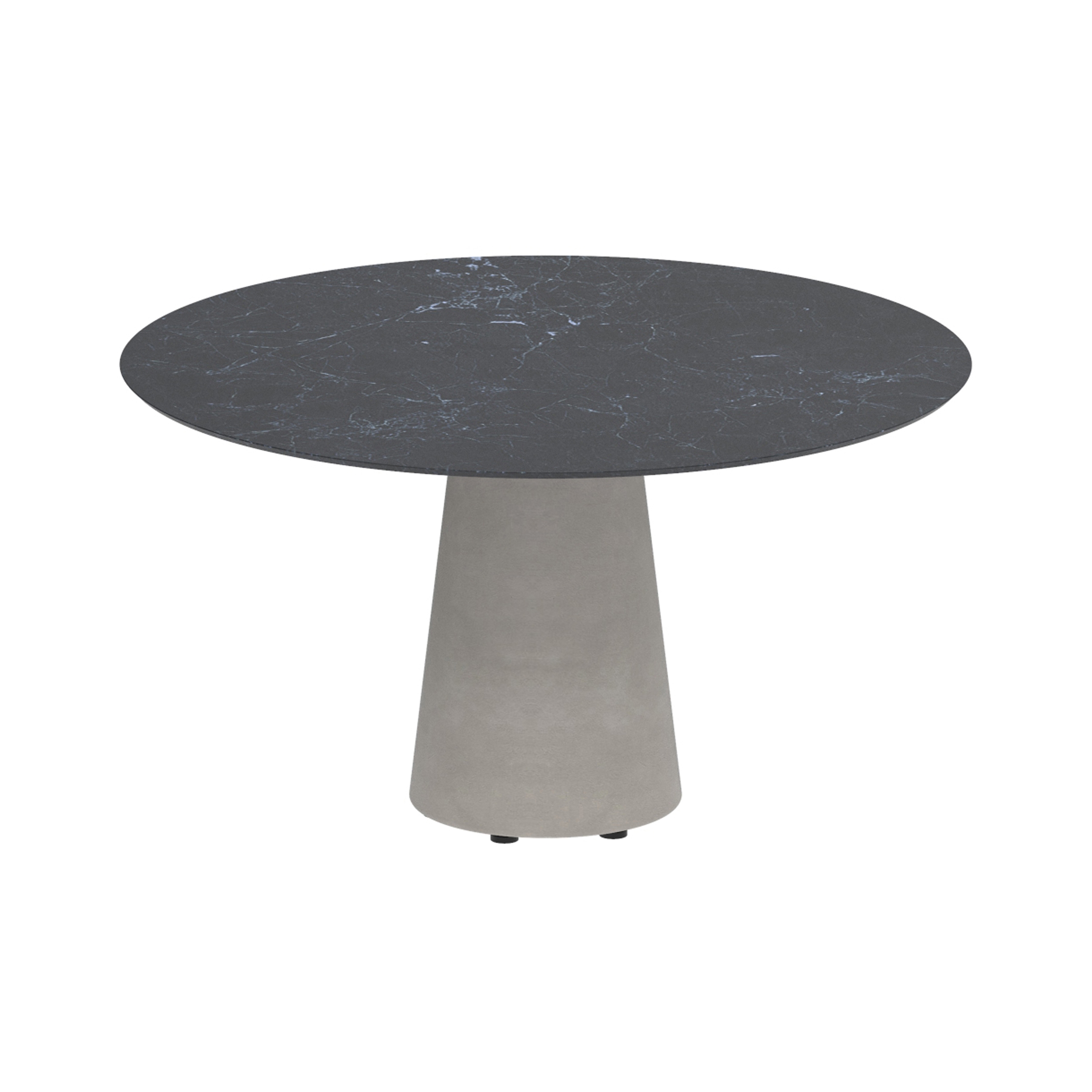 Conix table 120cm round low dining concrete