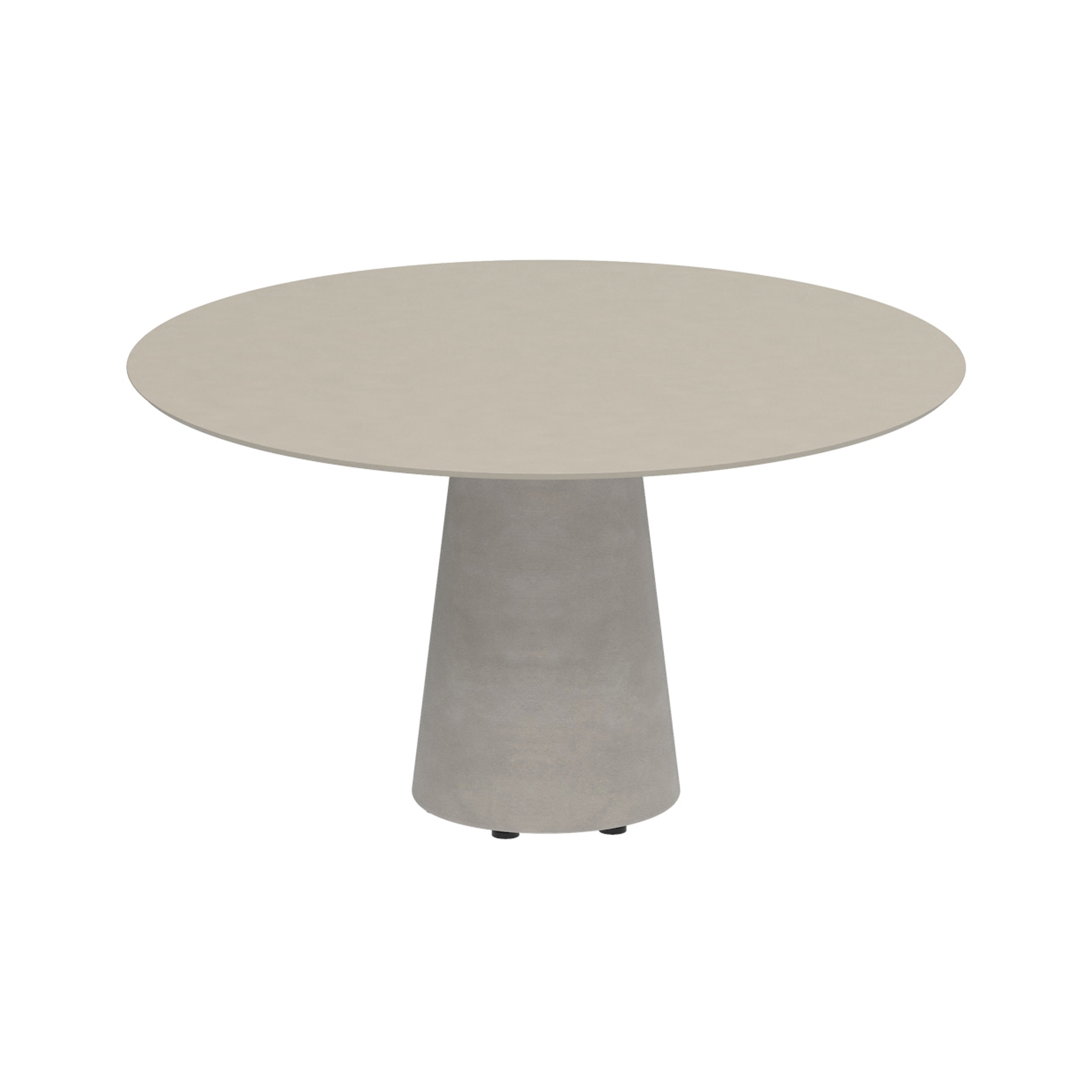 Conix table 120cm round low dining concrete
