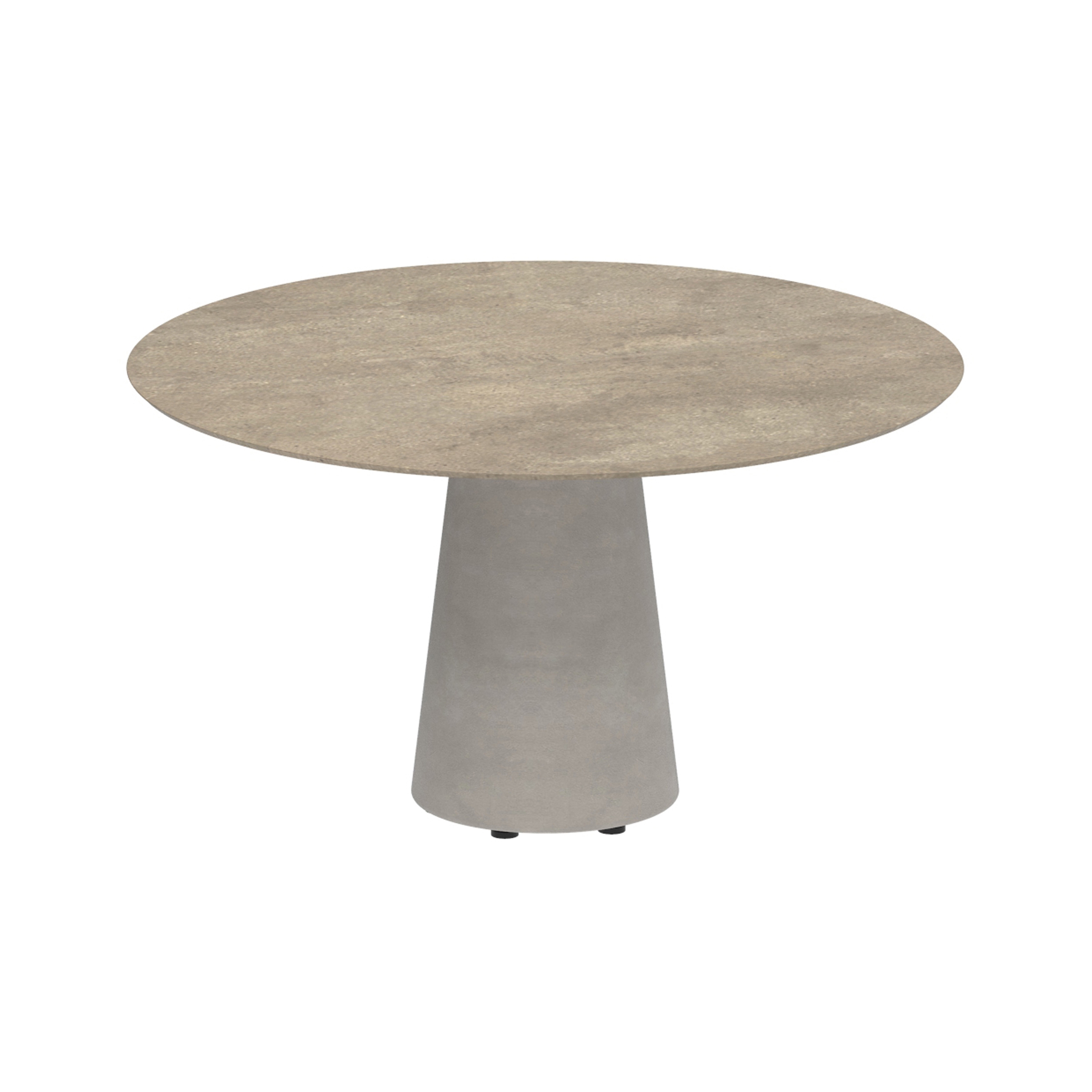 Conix table 120cm round low dining concrete
