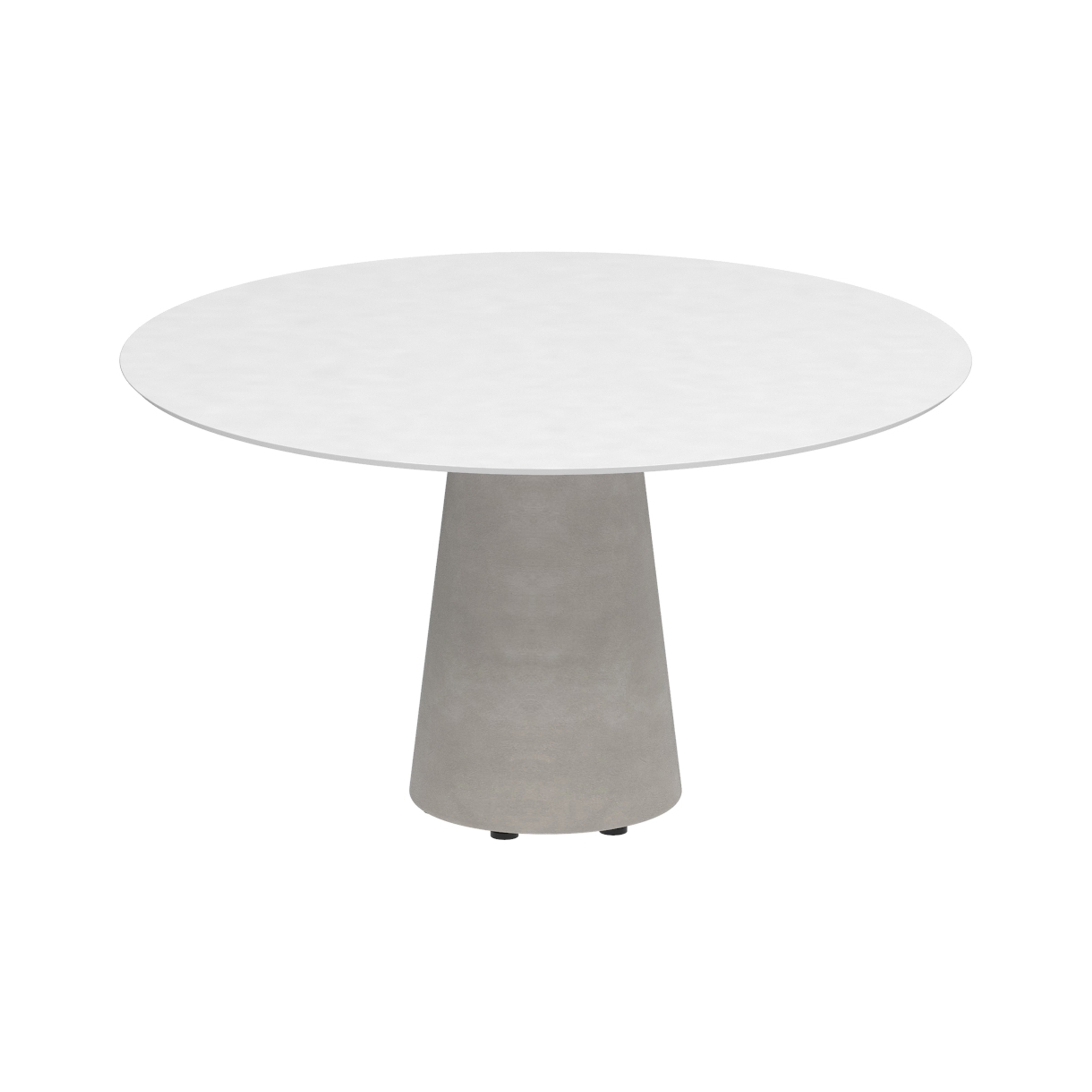 Conix table 120cm round low dining concrete