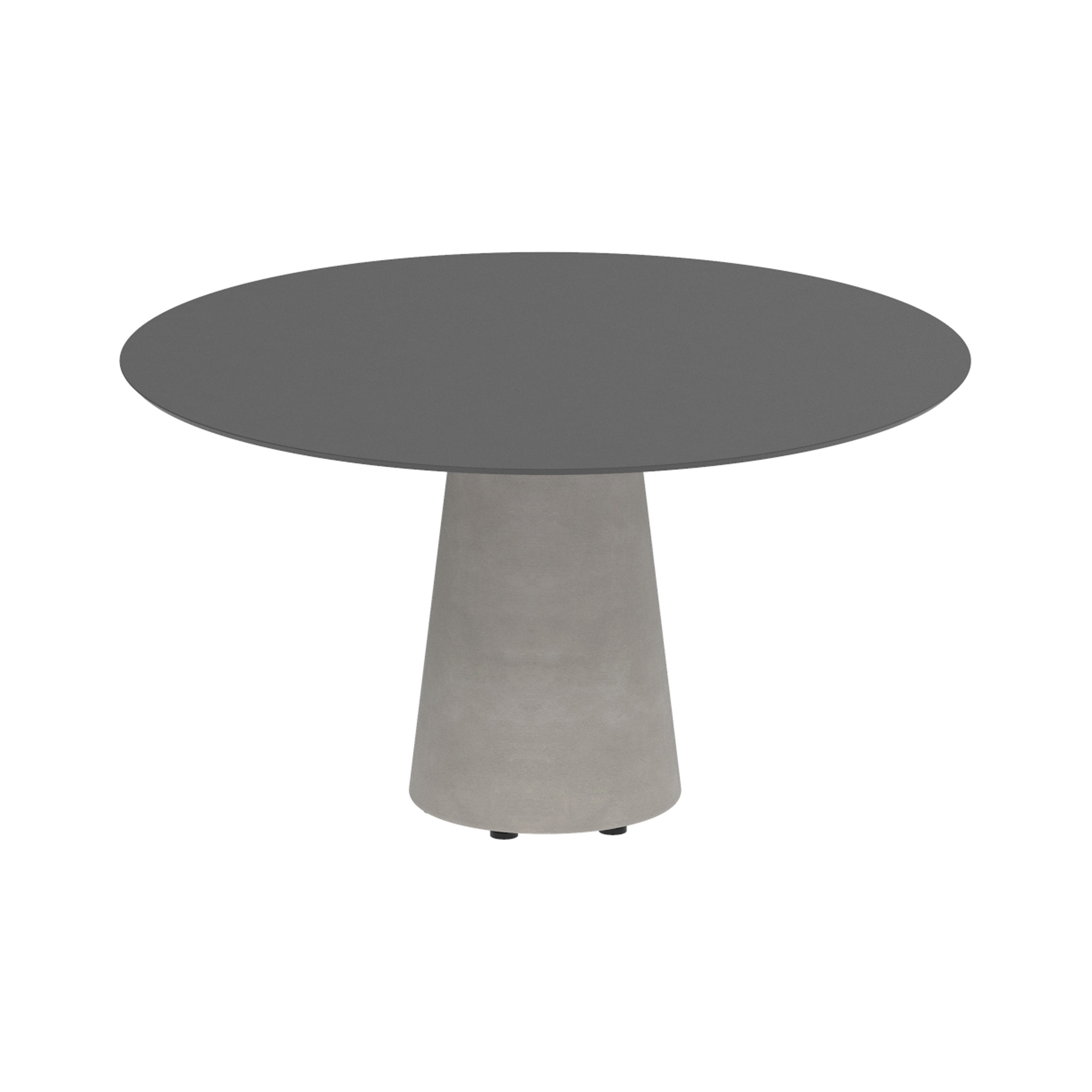 Conix table 120cm round low dining concrete