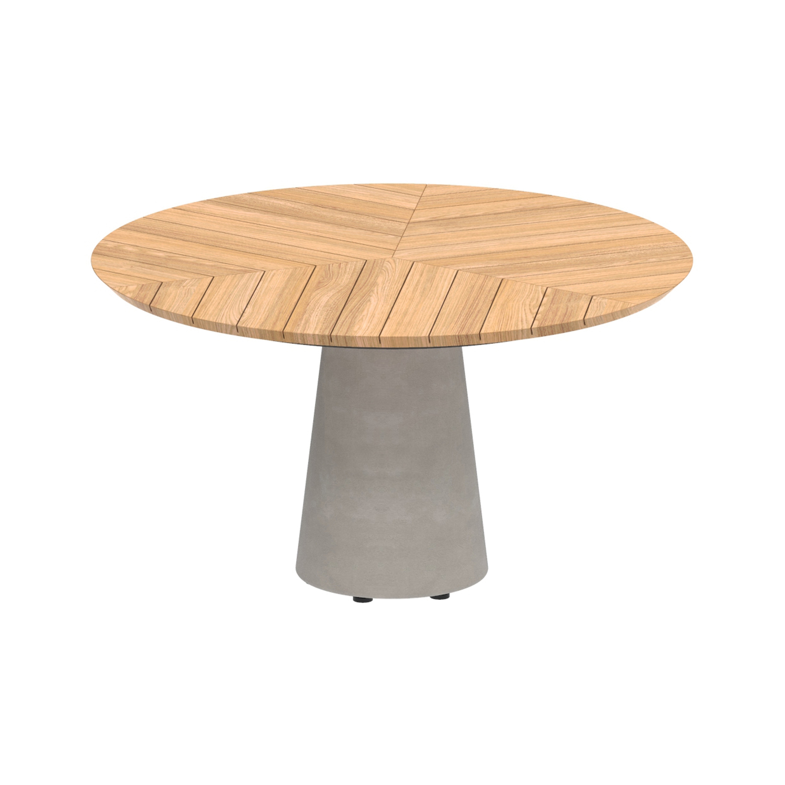 Display product Conix table 120cm round low dining concrete from manufacturer Royal Botania
