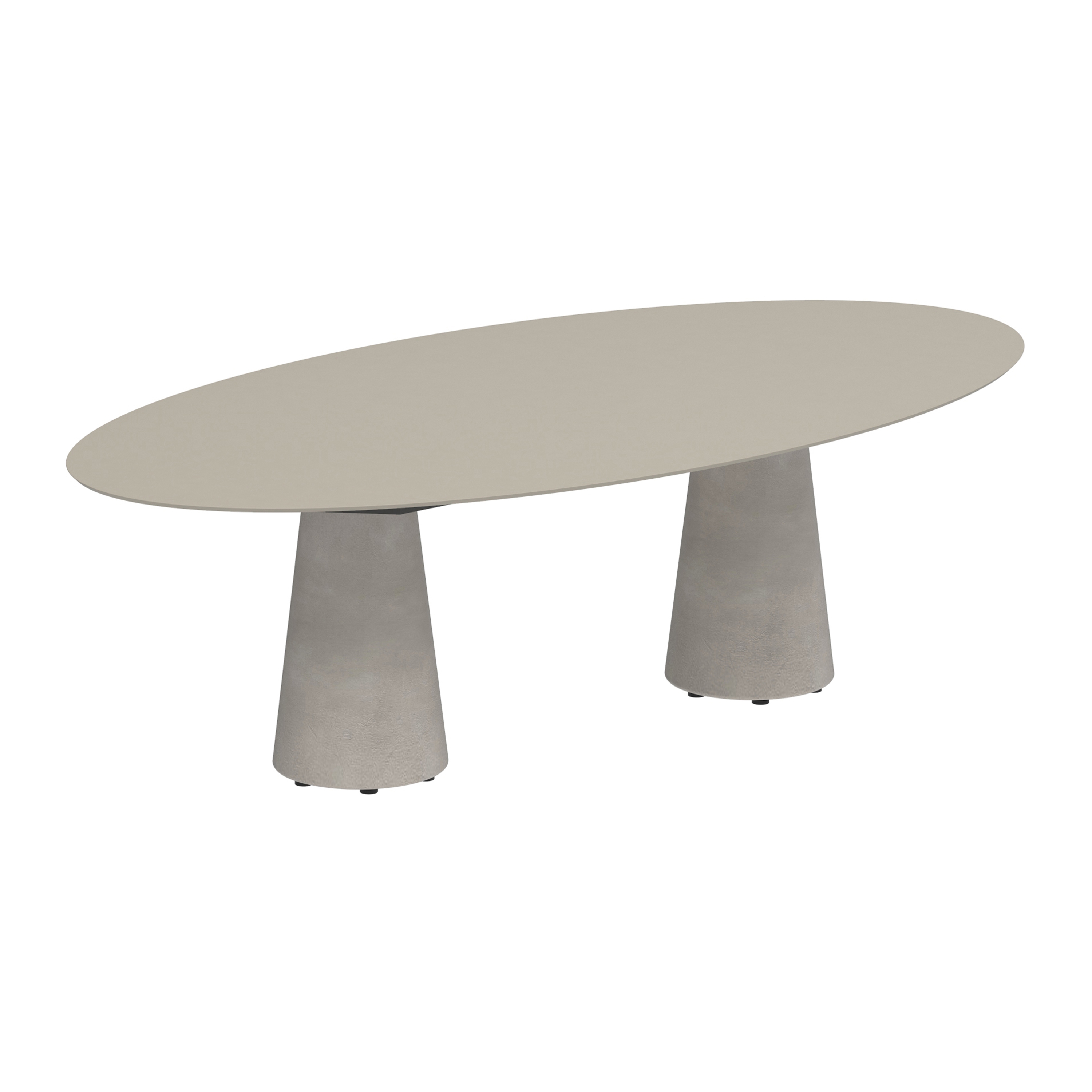 Conix table 250x130cm ellips concrete
