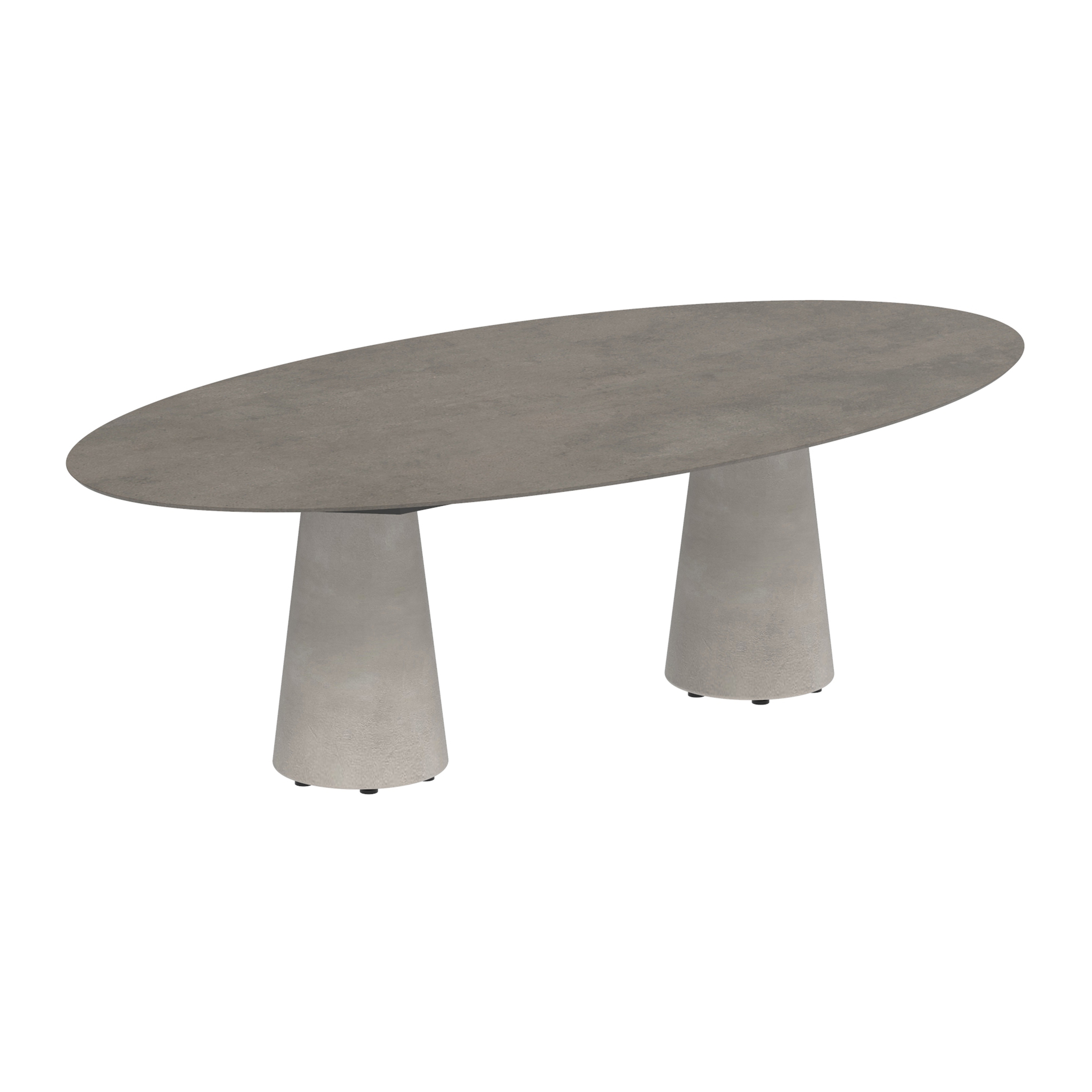 Conix table 250x130cm ellips concrete