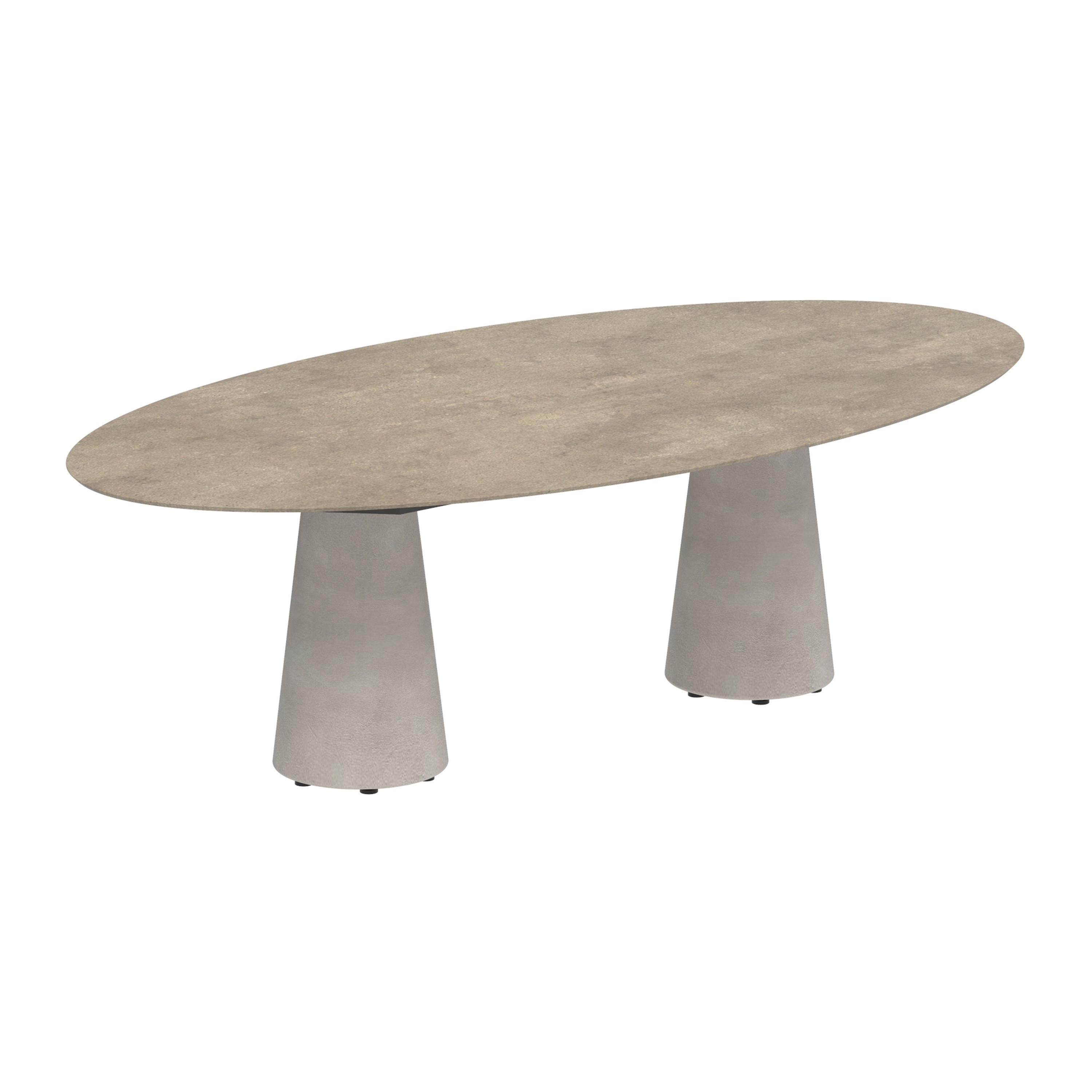Conix table 250x130cm ellips concrete