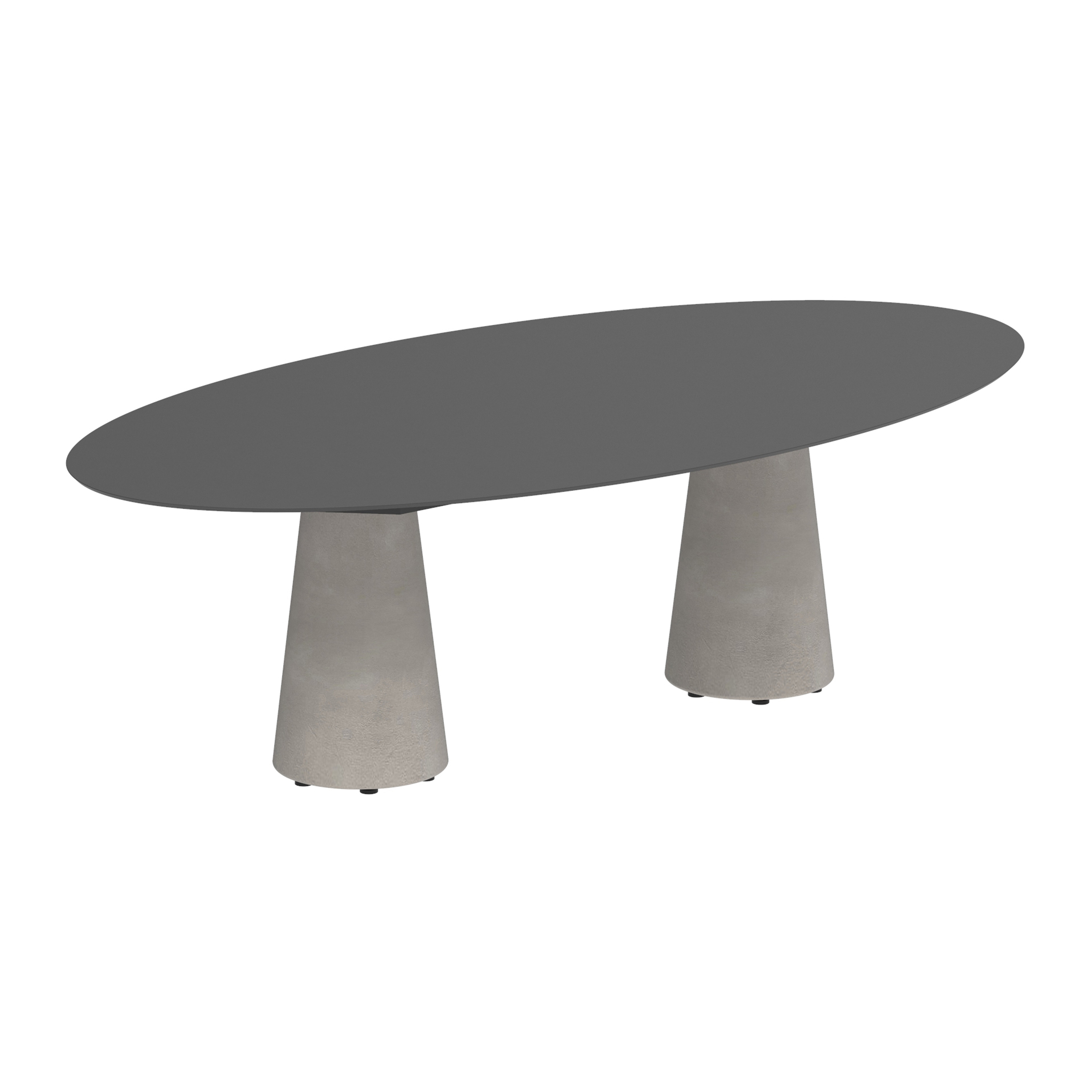 Conix table 250x130cm ellips concrete