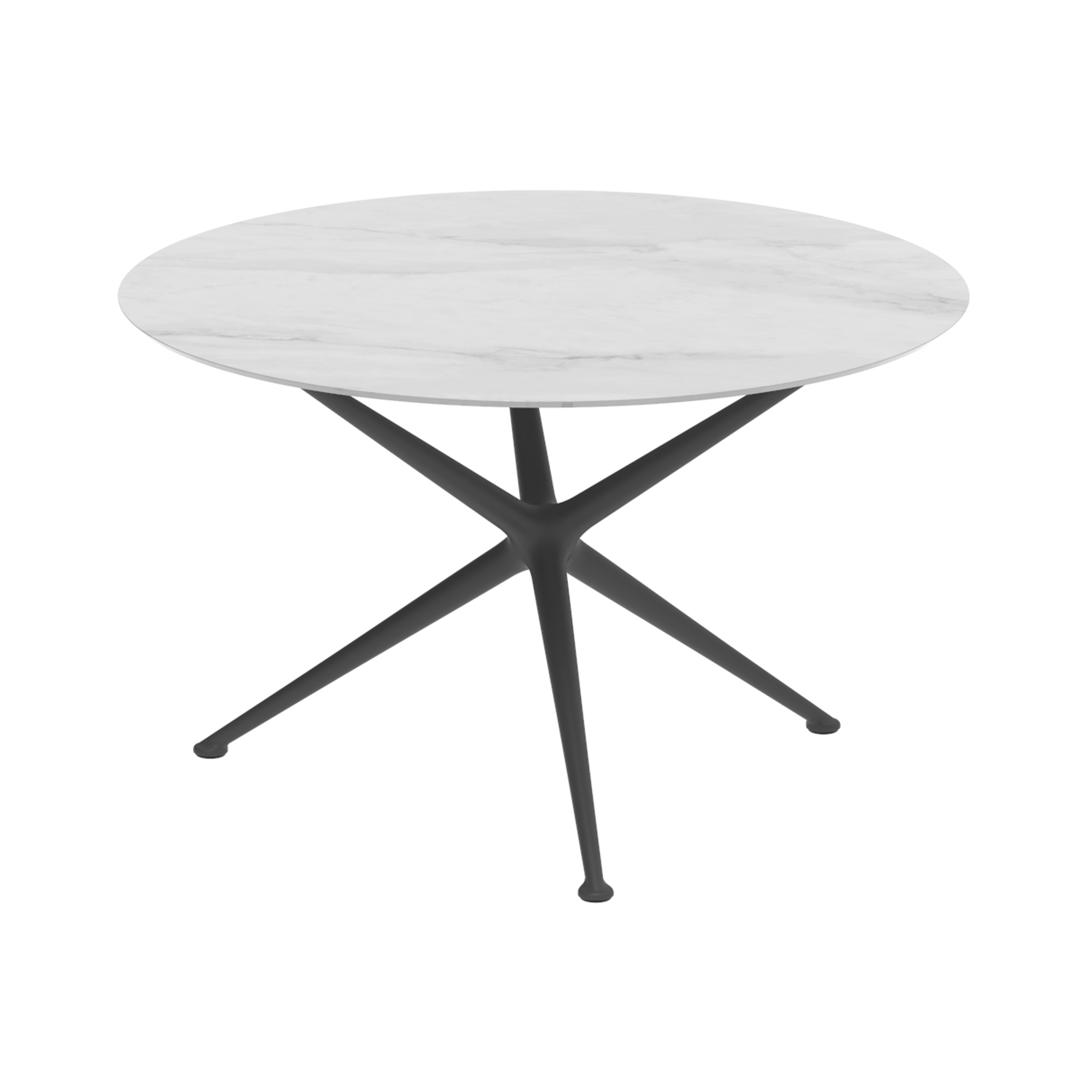 Exes table 120cm round coated aluminium & ceram top