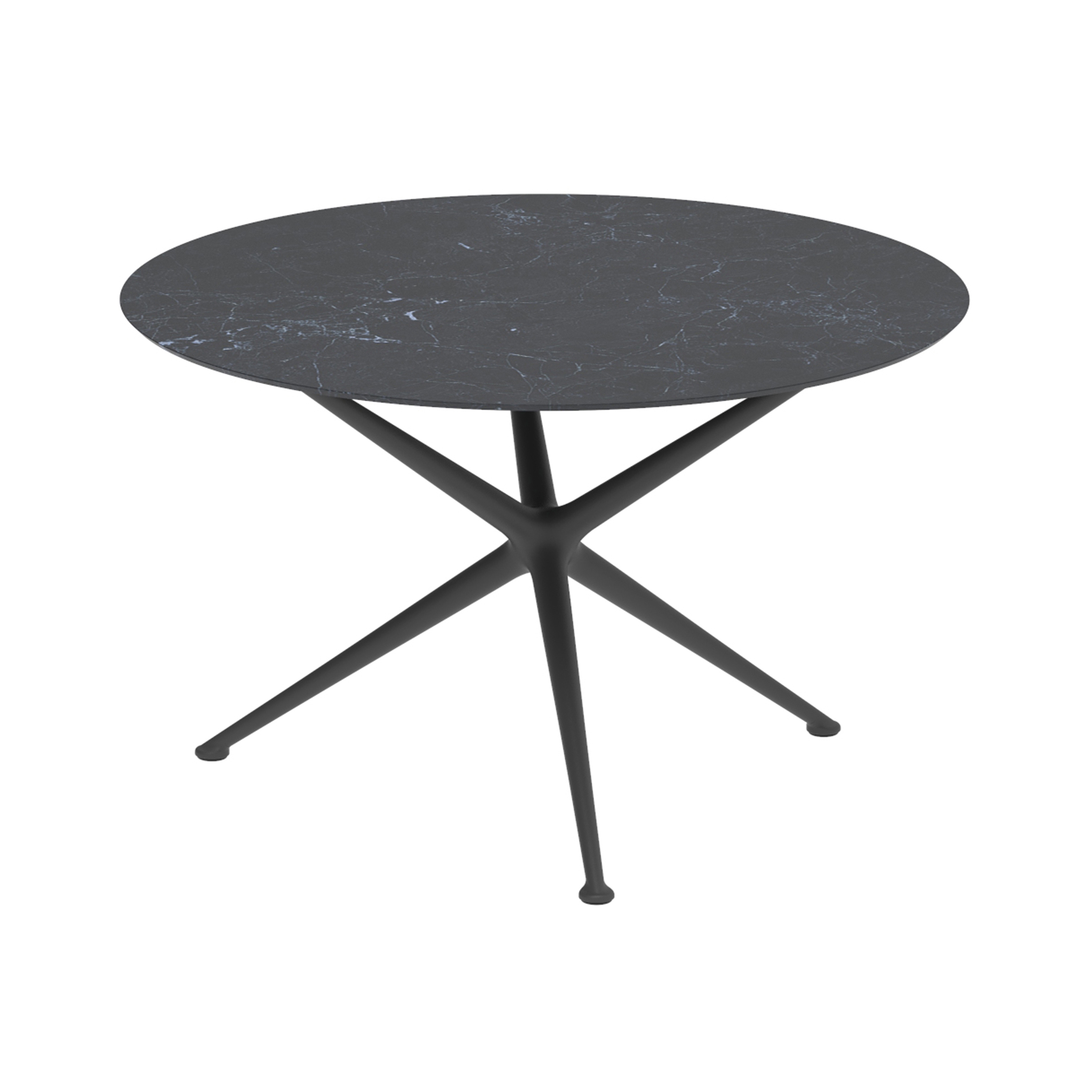 Exes table 120cm round coated aluminium & ceram top