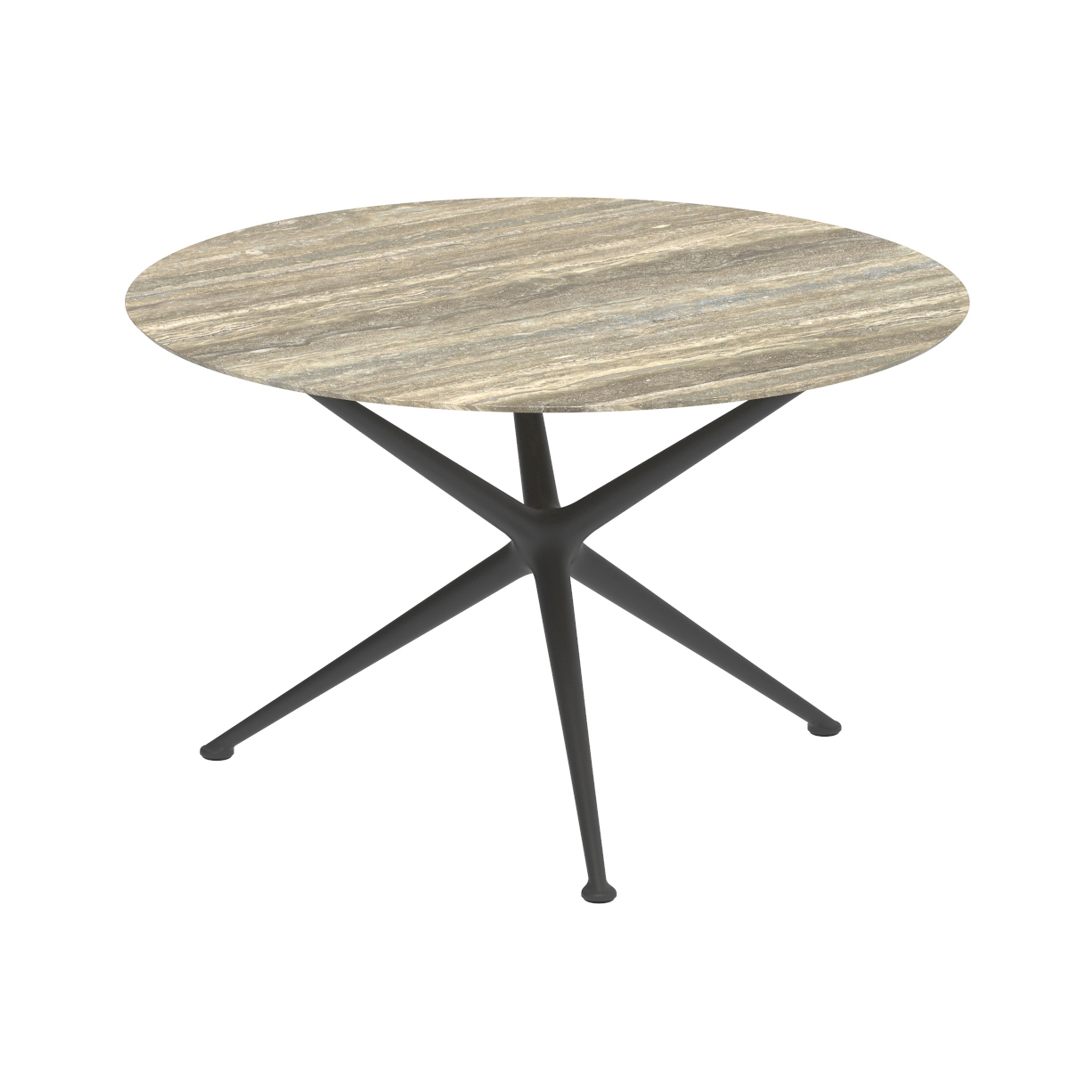 Exes table 120cm round coated aluminium & ceram top