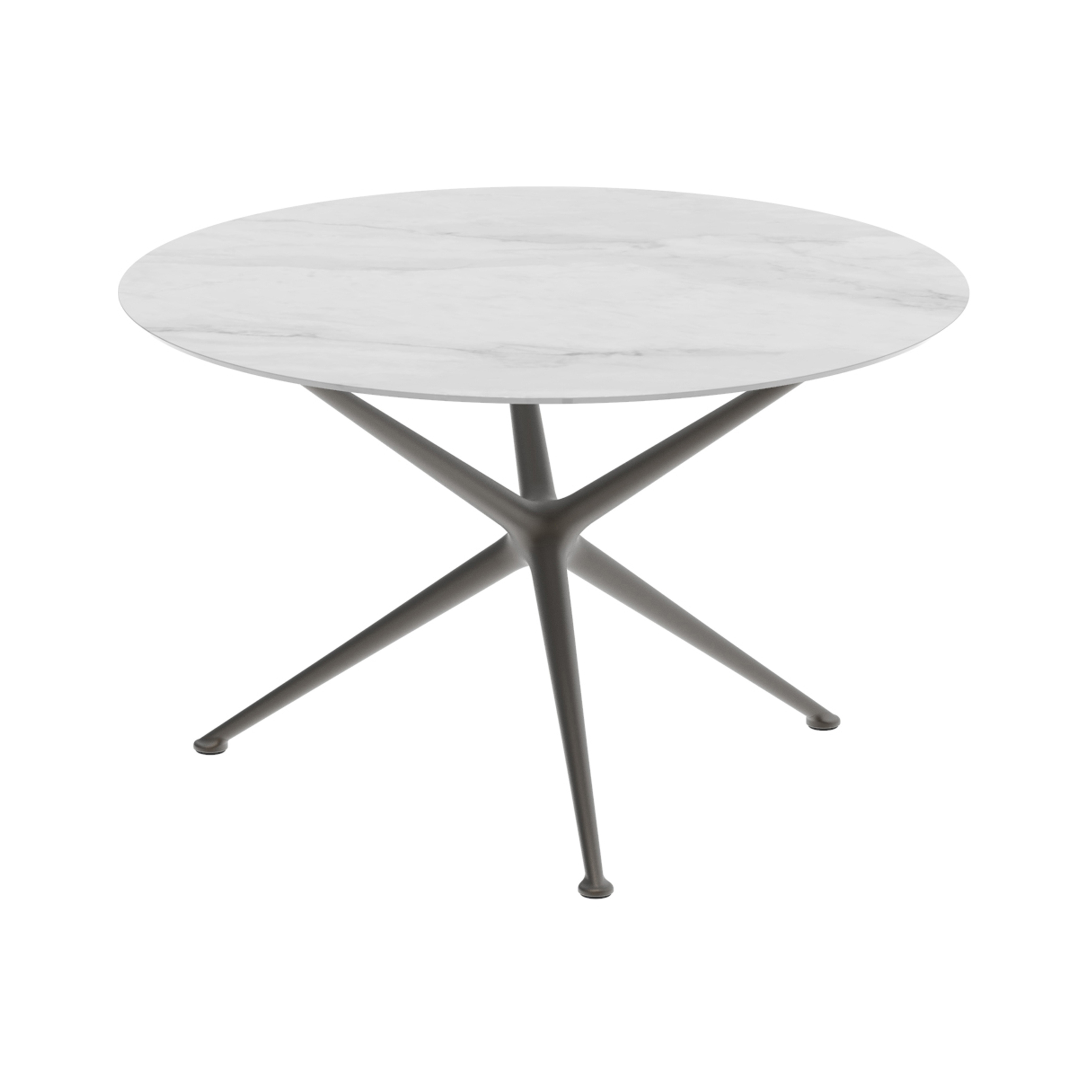 Exes table 120cm round coated aluminium & ceram top