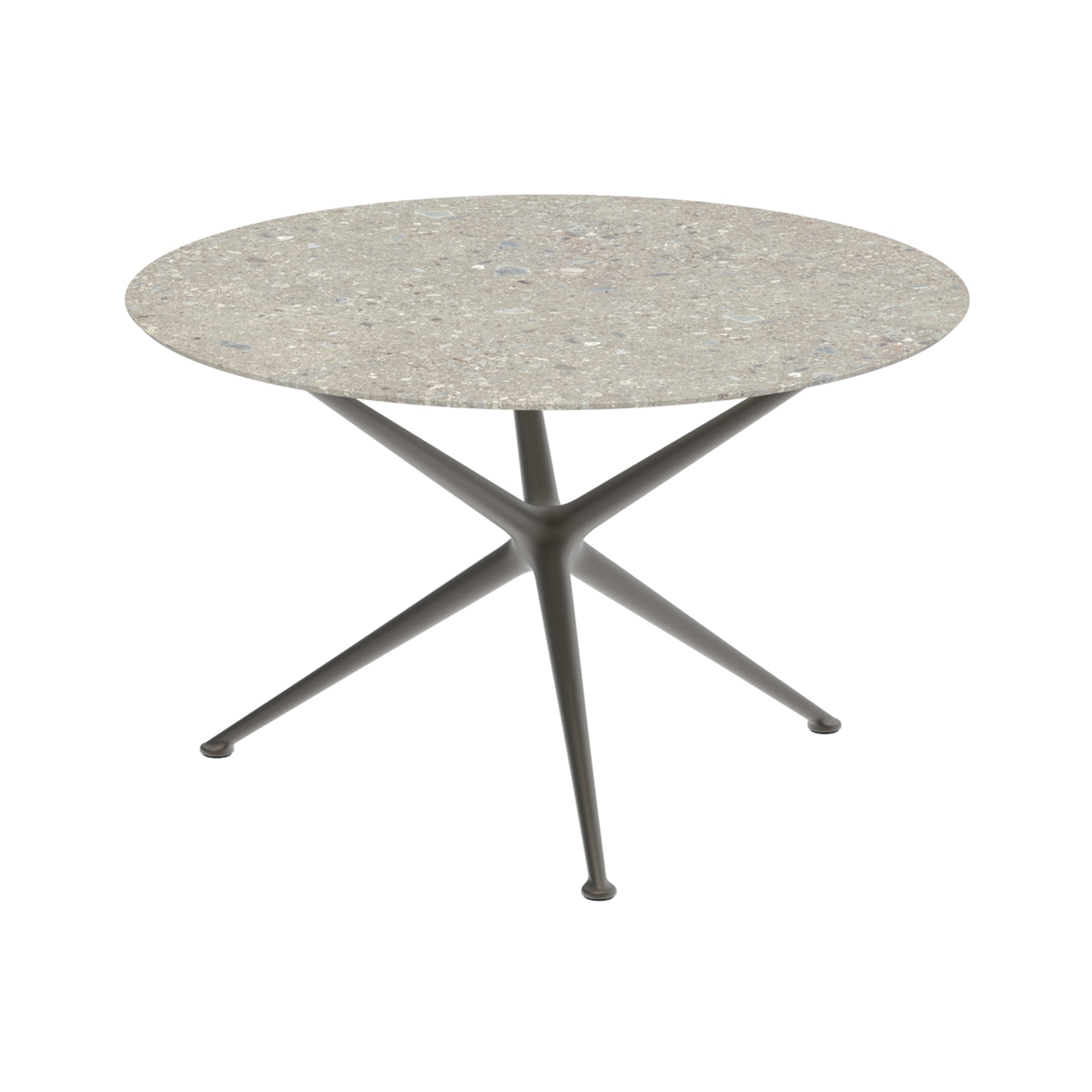 Exes table 120cm round coated aluminium & ceram top