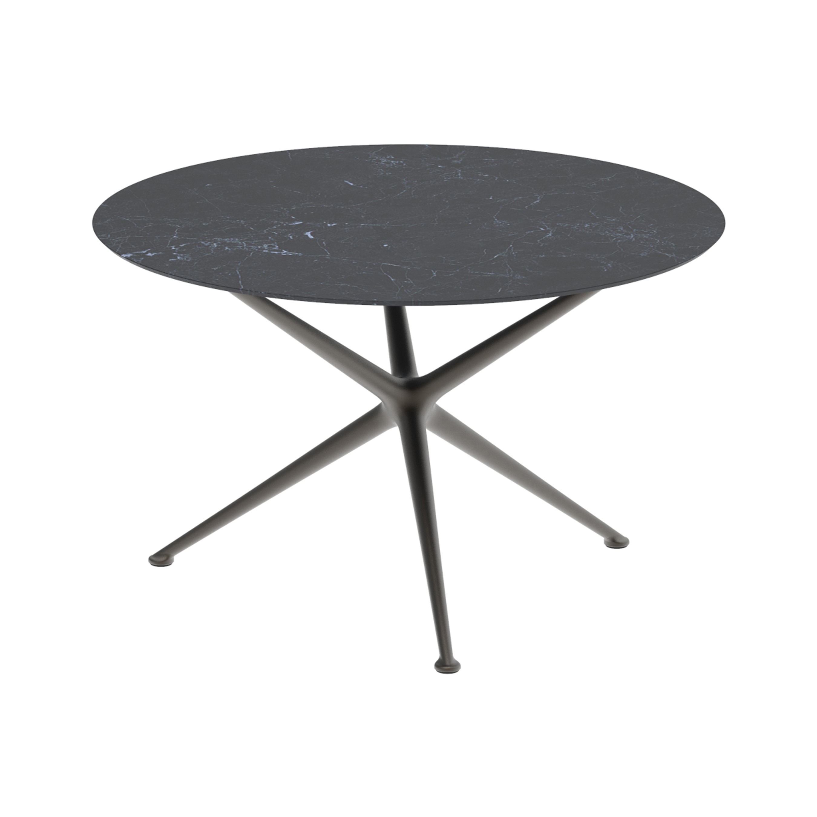 Exes table 120cm round coated aluminium & ceram top