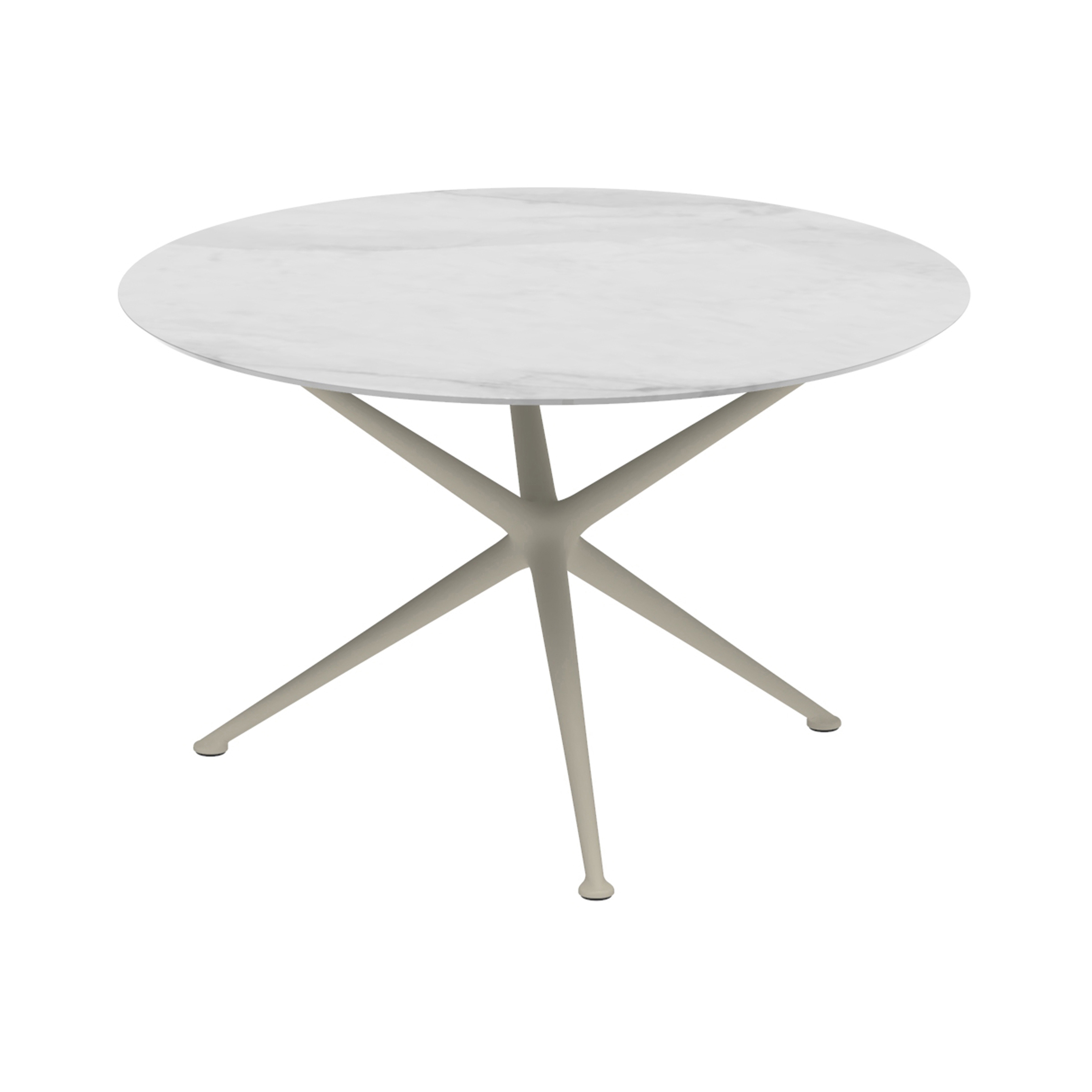 Display product Exes table 120cm round coated aluminium & ceram top from manufacturer Royal Botania