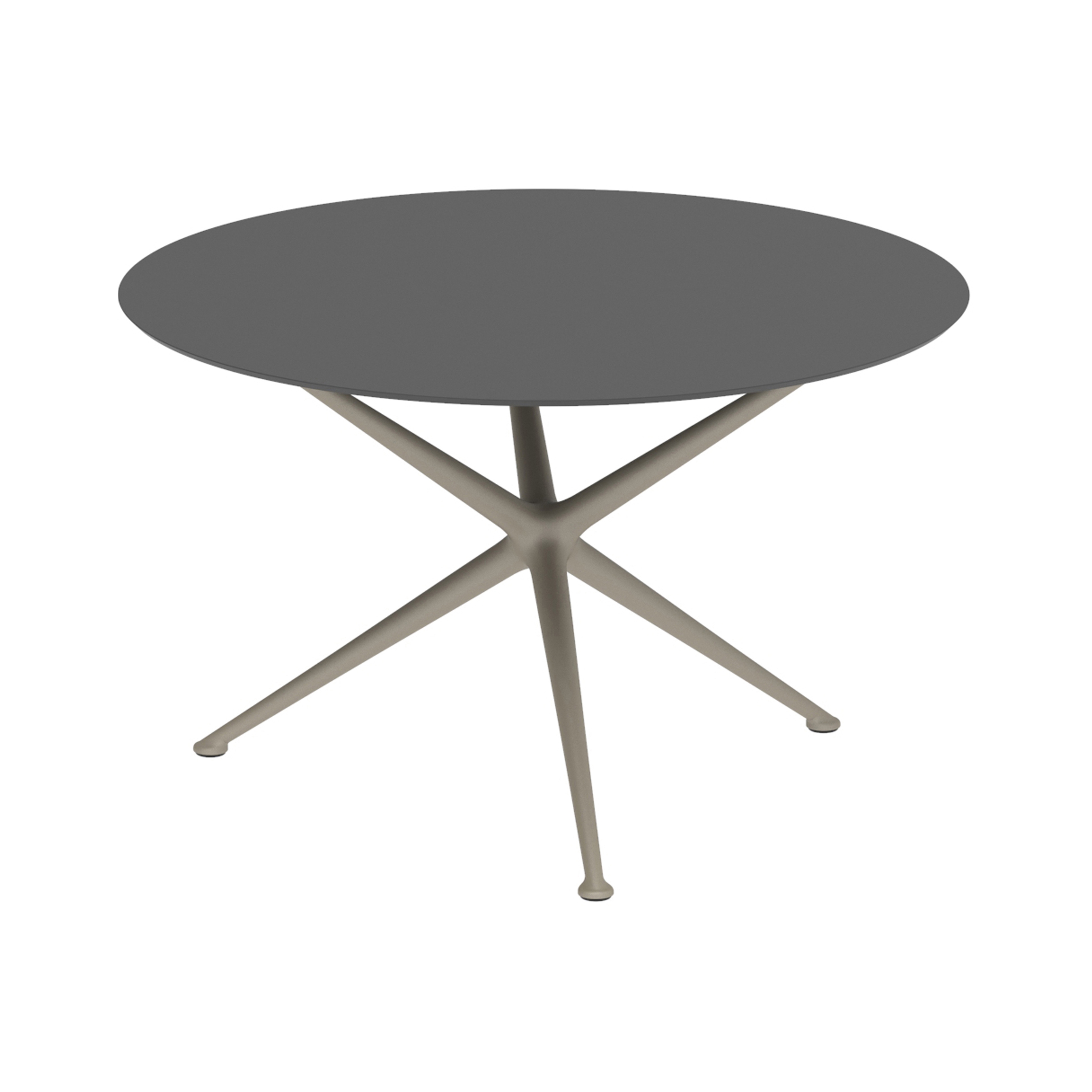 Display product Exes table 120cm round coated aluminium & ceram top from manufacturer Royal Botania