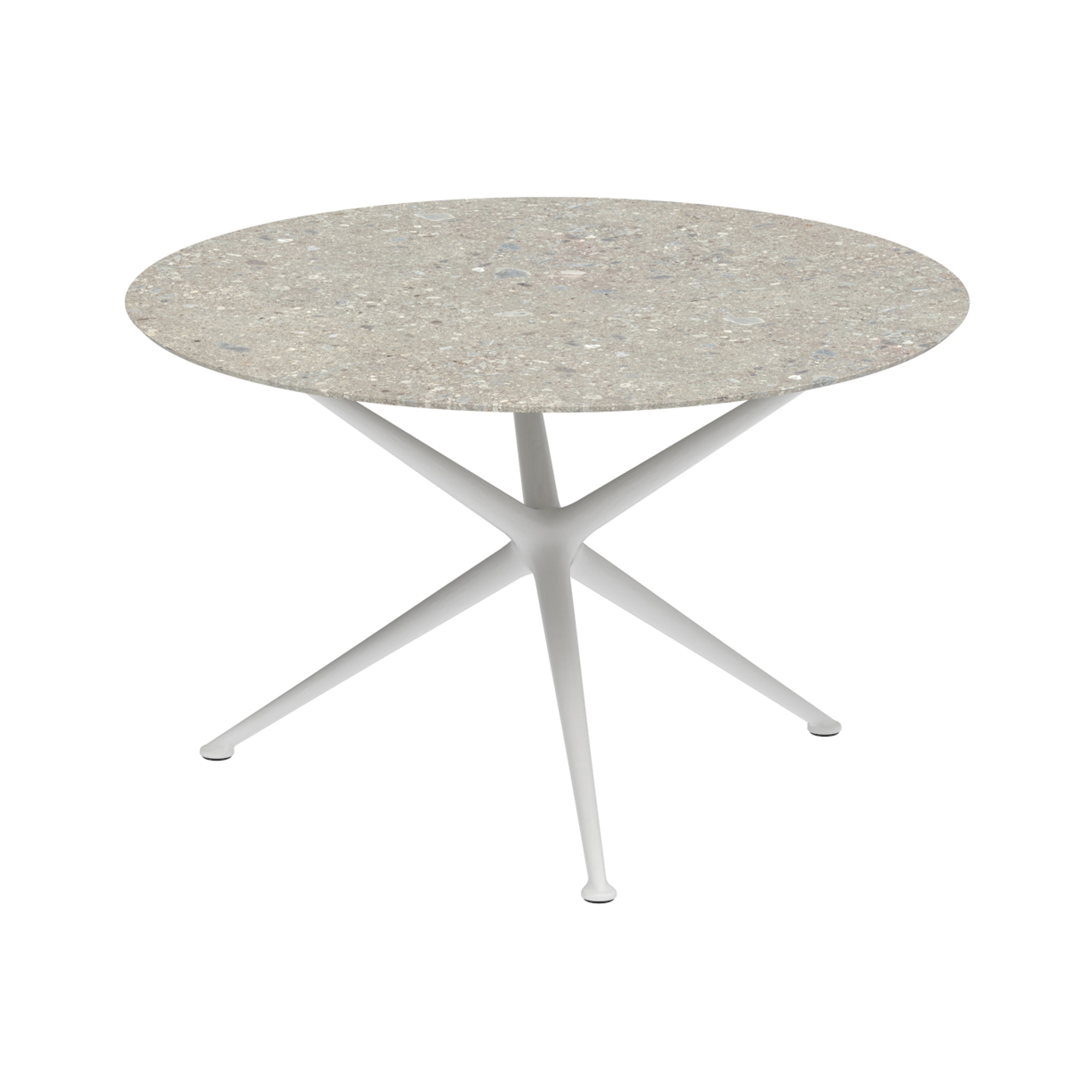 Display product Exes table 120cm round coated aluminium & ceram top from manufacturer Royal Botania