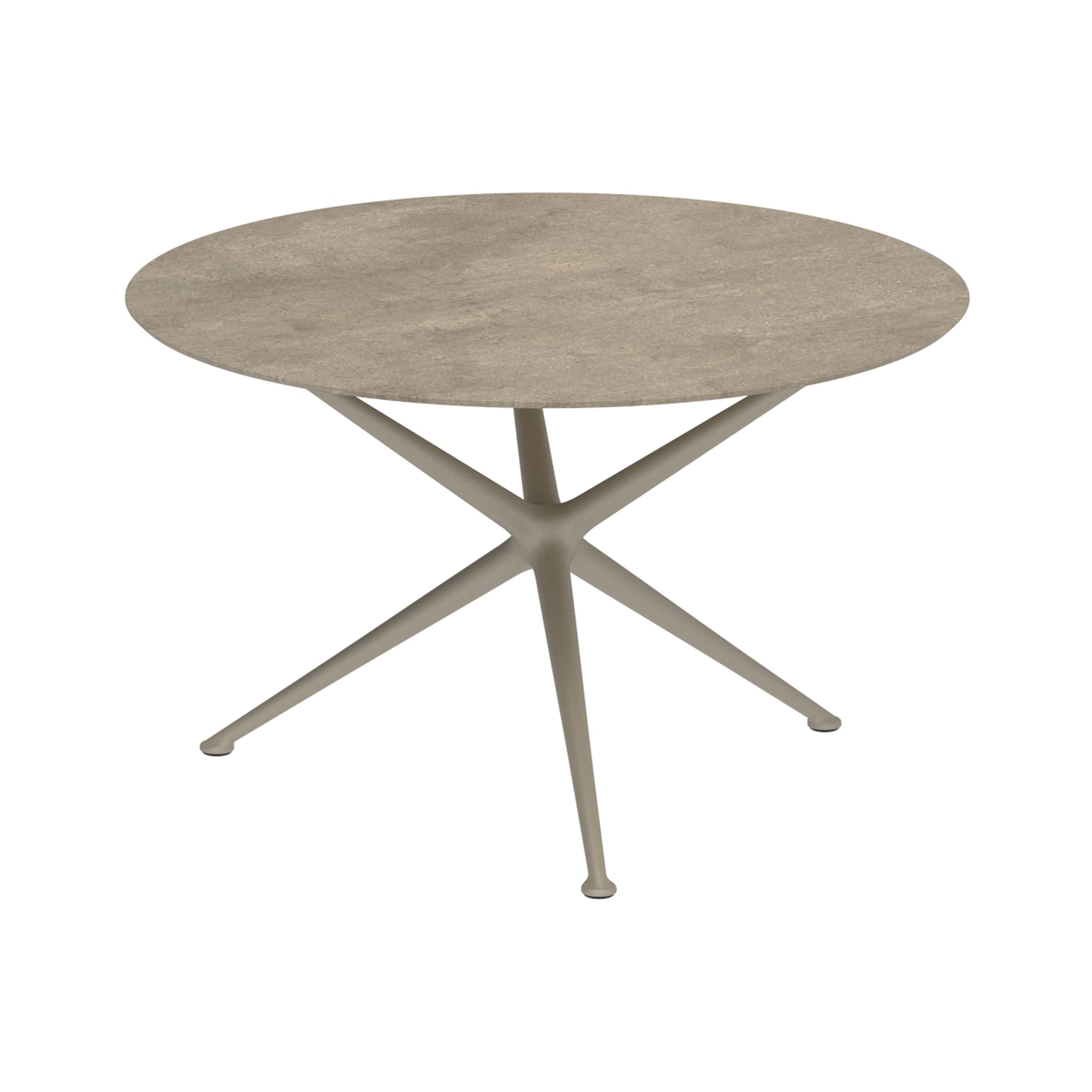 Display product Exes table 120cm round coated aluminium & ceram top from manufacturer Royal Botania