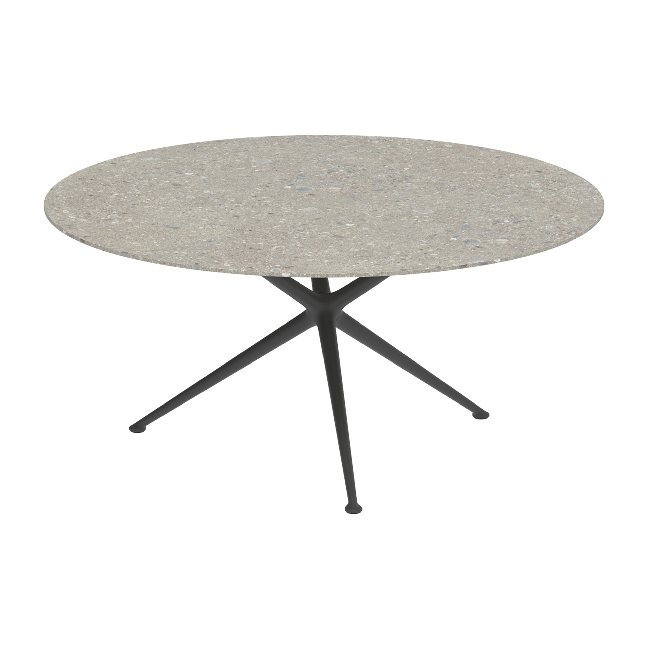 Exes Tisch 160cm round coated aluminium & Keramik Tischplatte