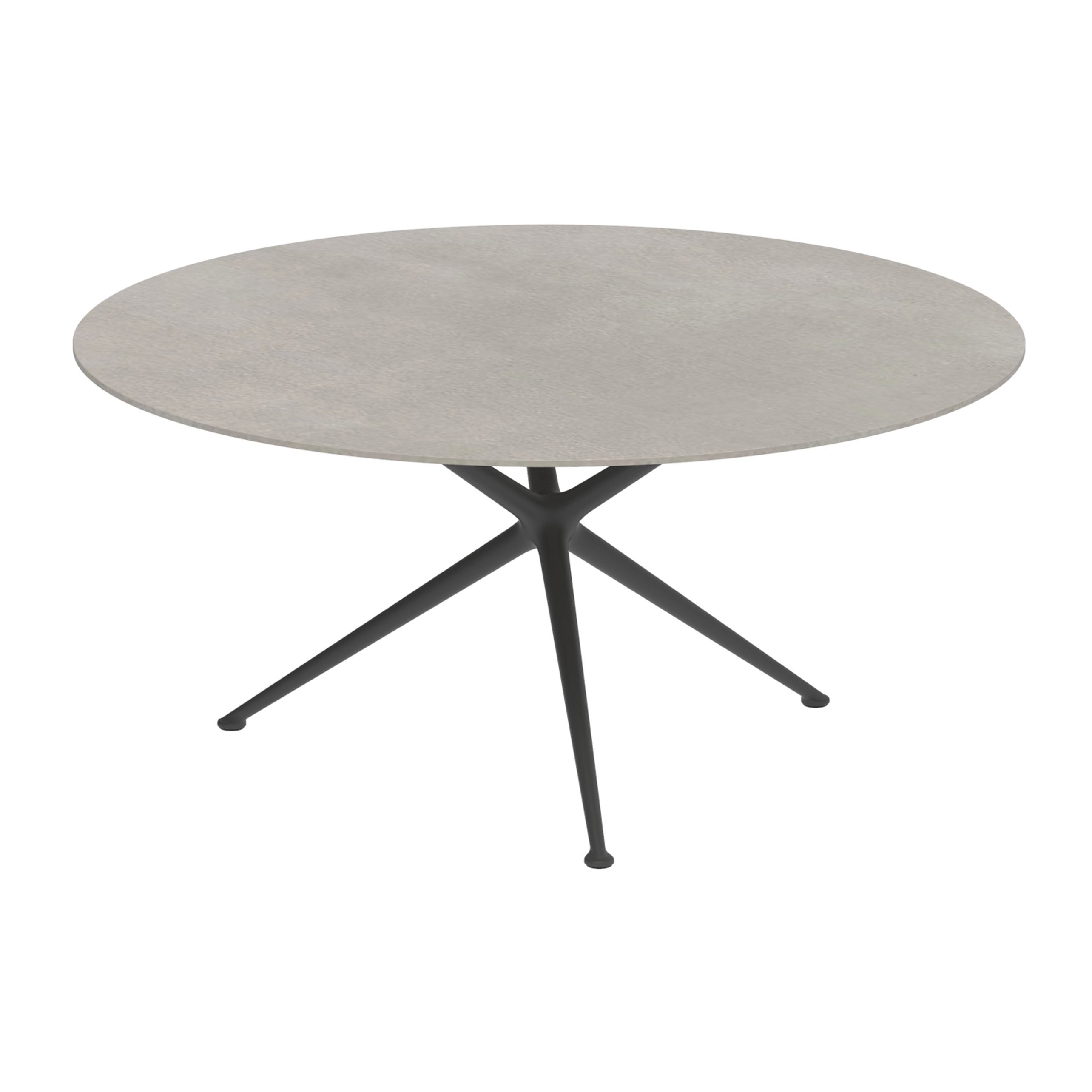 Exes Tisch 160cm round coated aluminium & Keramik Tischplatte