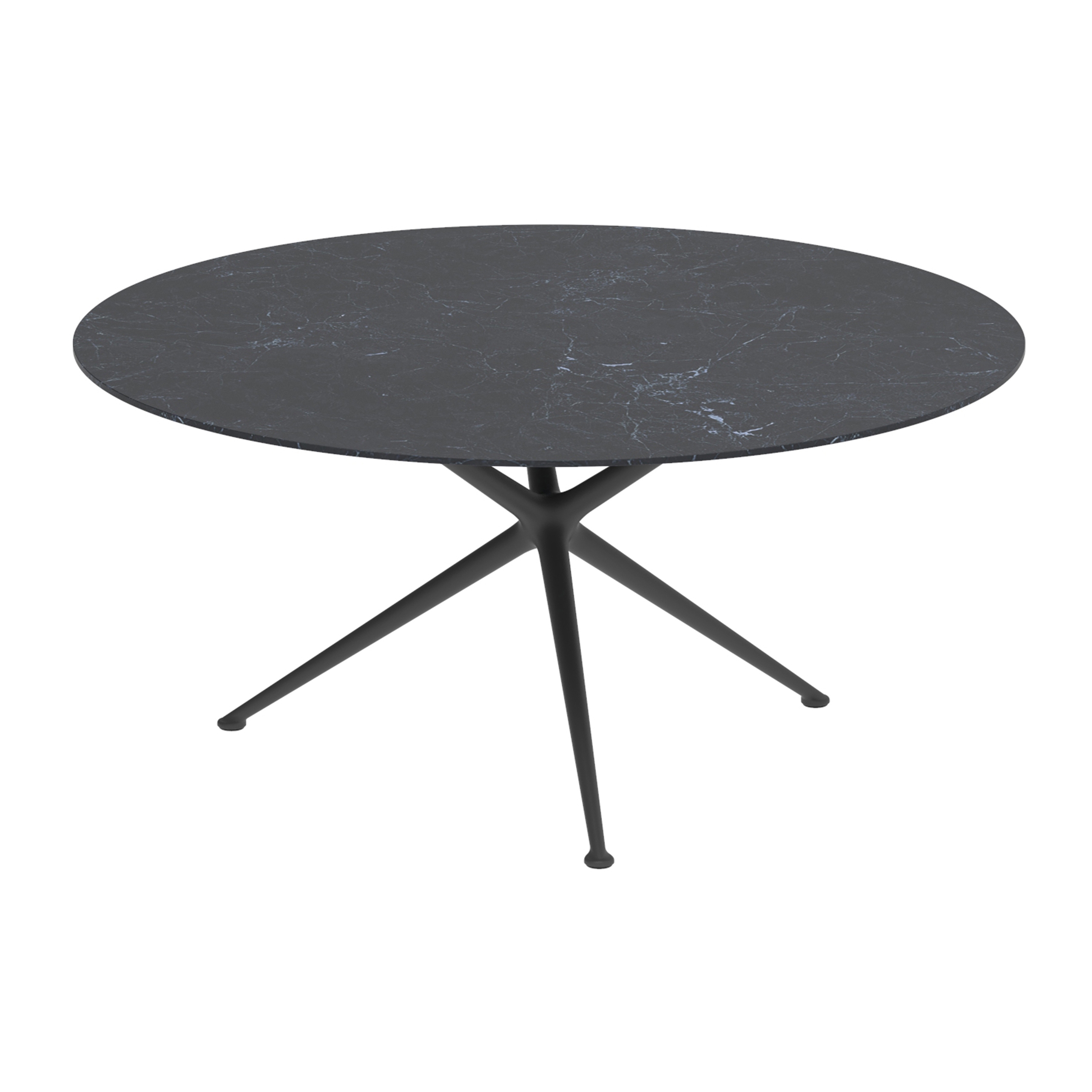Exes Tisch 160cm round coated aluminium & Keramik Tischplatte